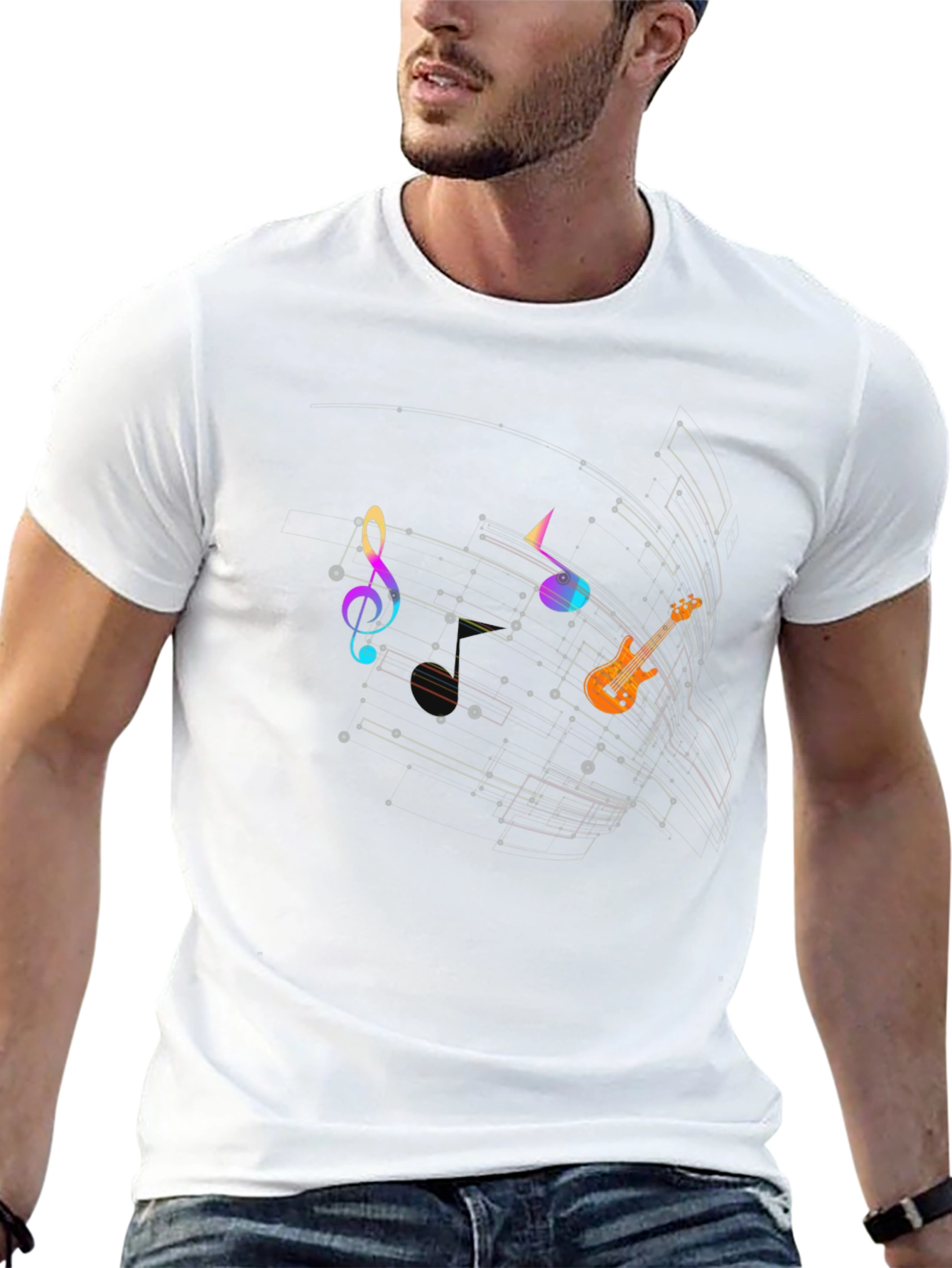 Music Notes Graphic T-Shirt