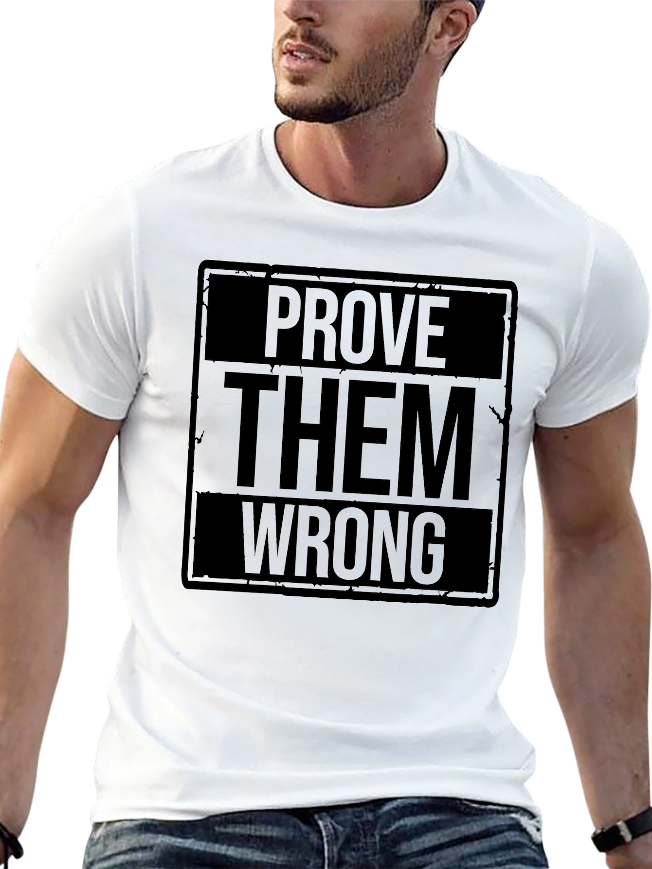 Prove Them Wrong Graphic Print Black T-Shirt