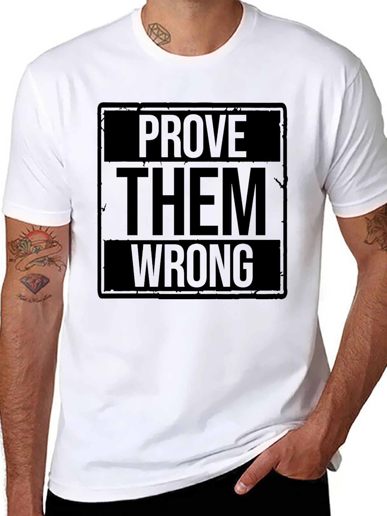 Prove Them Wrong Graphic Print Black T-Shirt