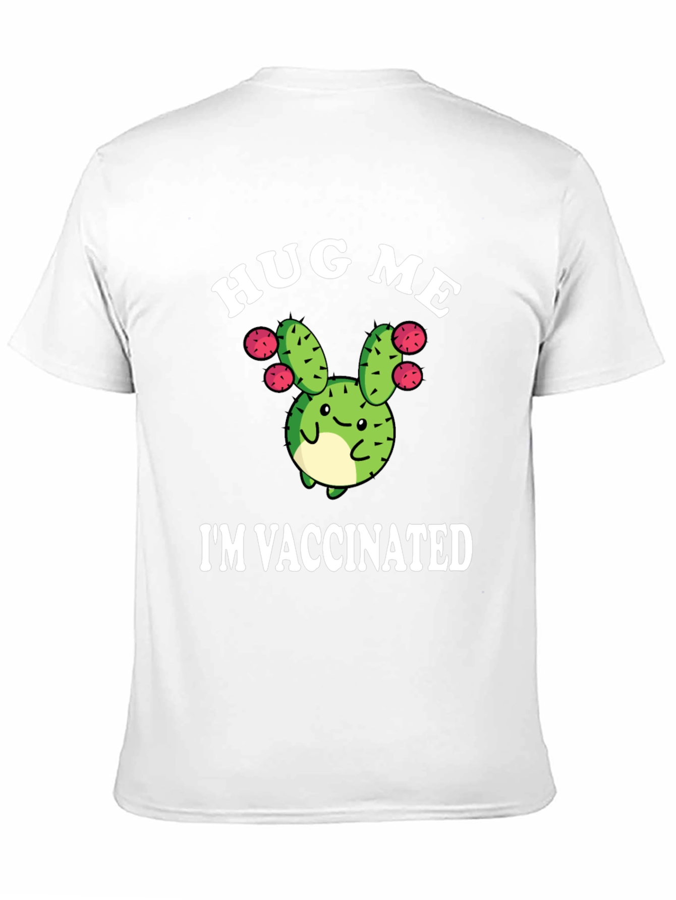 Hug Me Im Vaccinated Funny Cactus T-Shirt