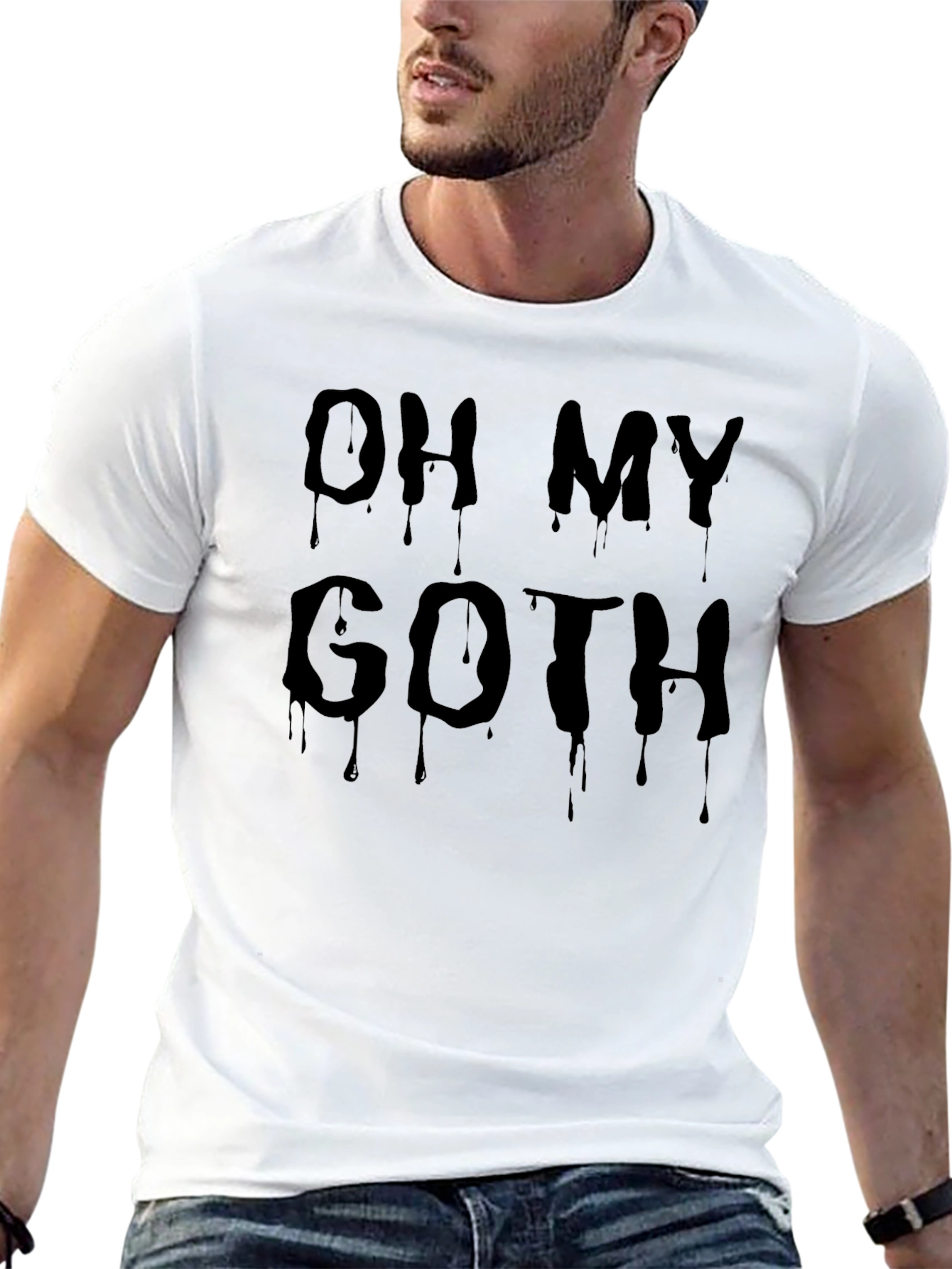 Oh My Goth Black Dripping Text T-Shirt