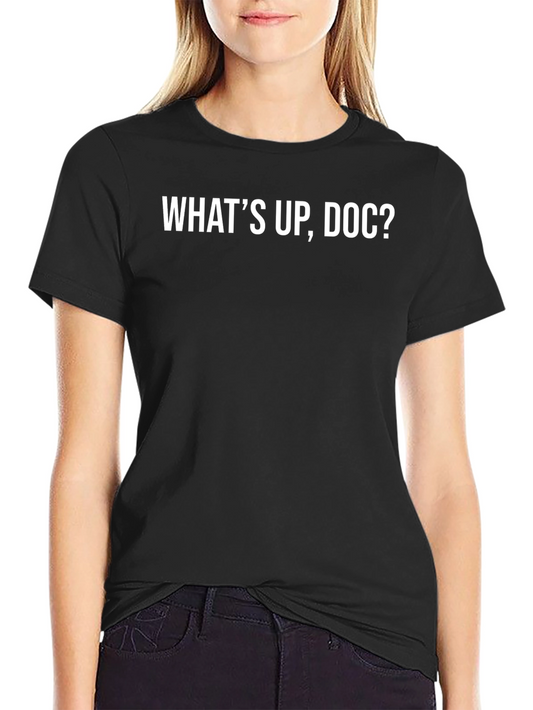 Whats Up Doc? Black Cotton T-Shirt