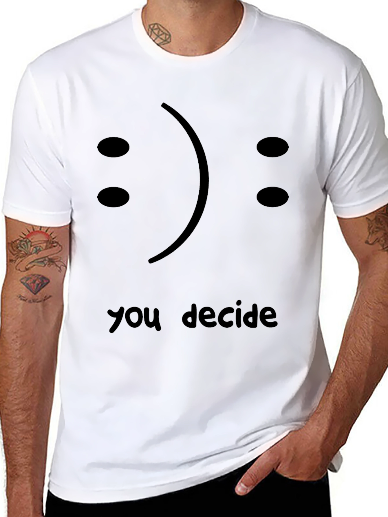 You Decide T-Shirt - Smiley or Frowny?