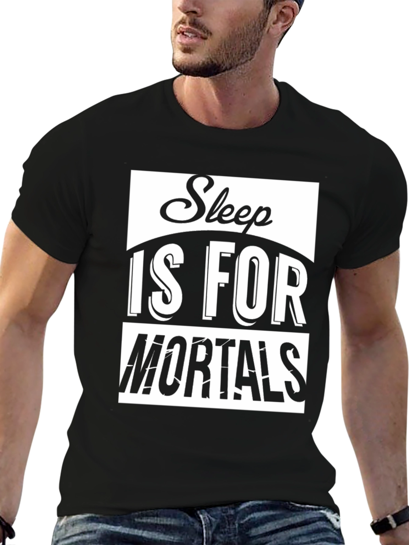 Sleep Is For Mortals Graphic Print Tee