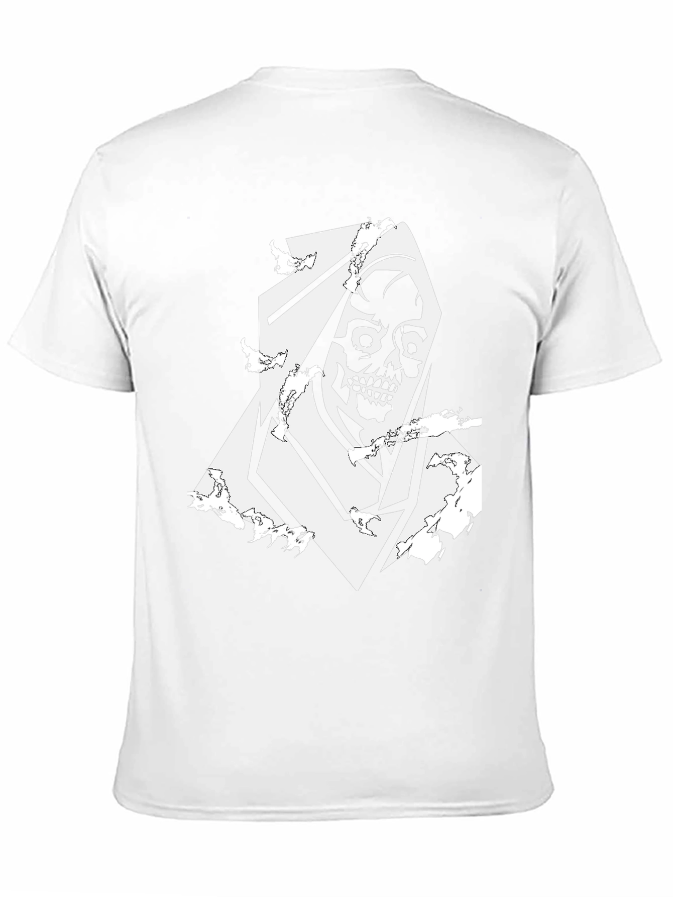 Grim Reaper Skull Graphic Tee - Black