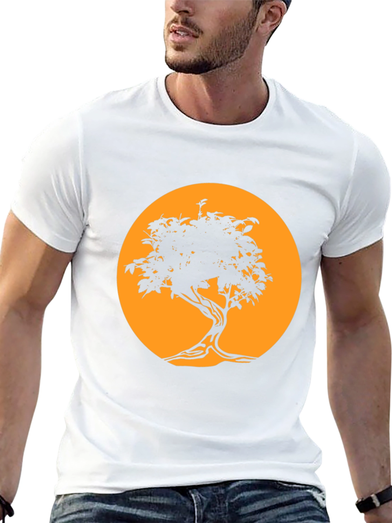 Black Tree Silhouette Tee - Graphic Print