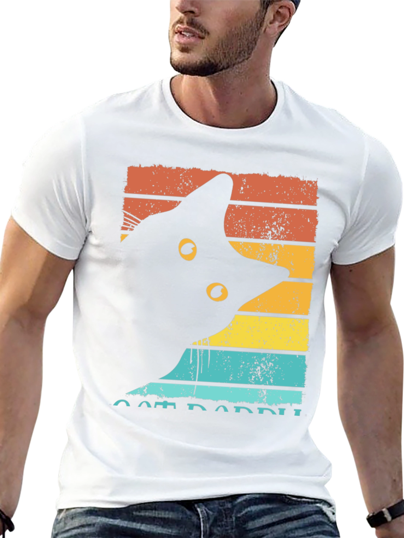 Retro Cat Daddy T-Shirt - Cool Cat Lover Tee