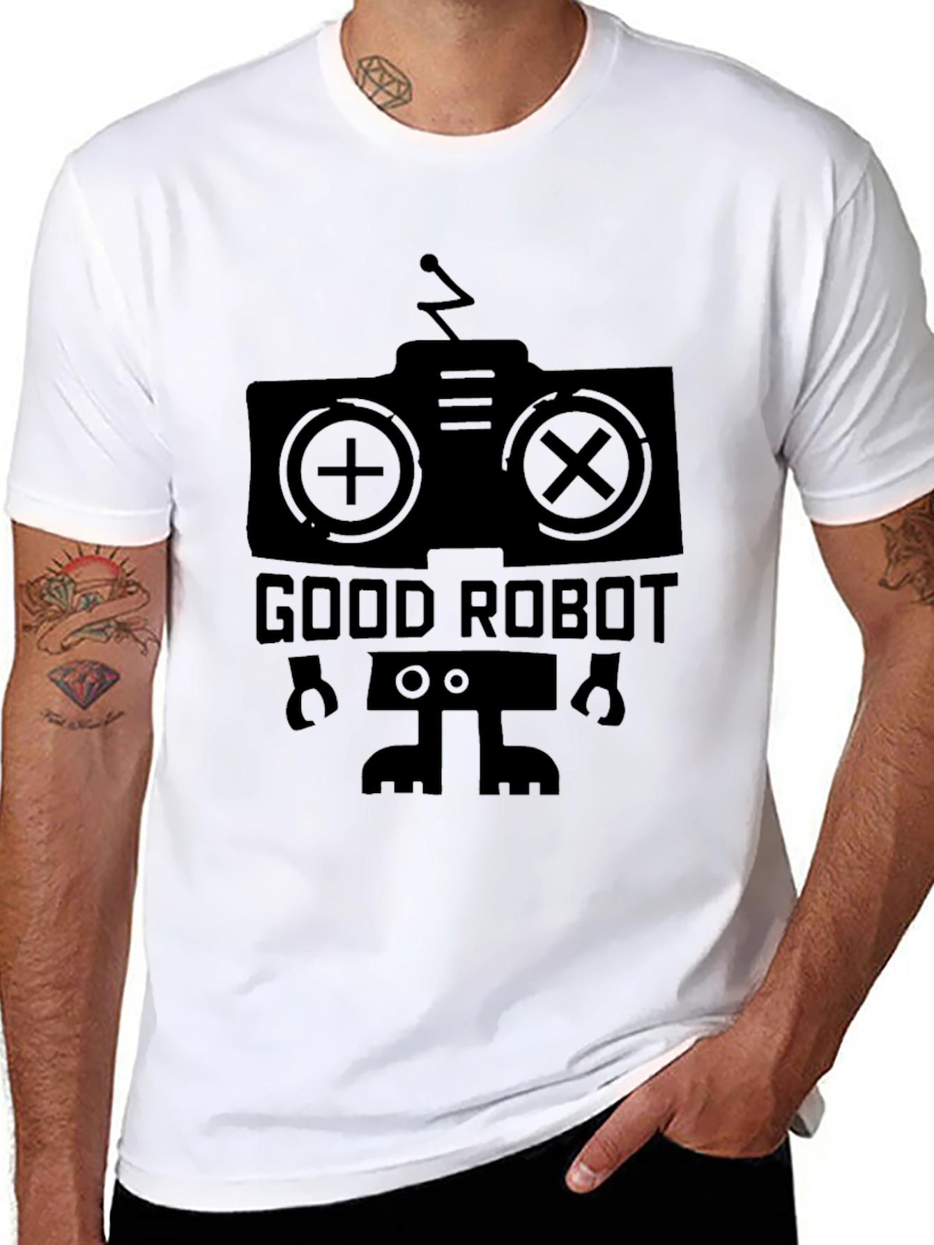 Good Robot Black Graphic Tee