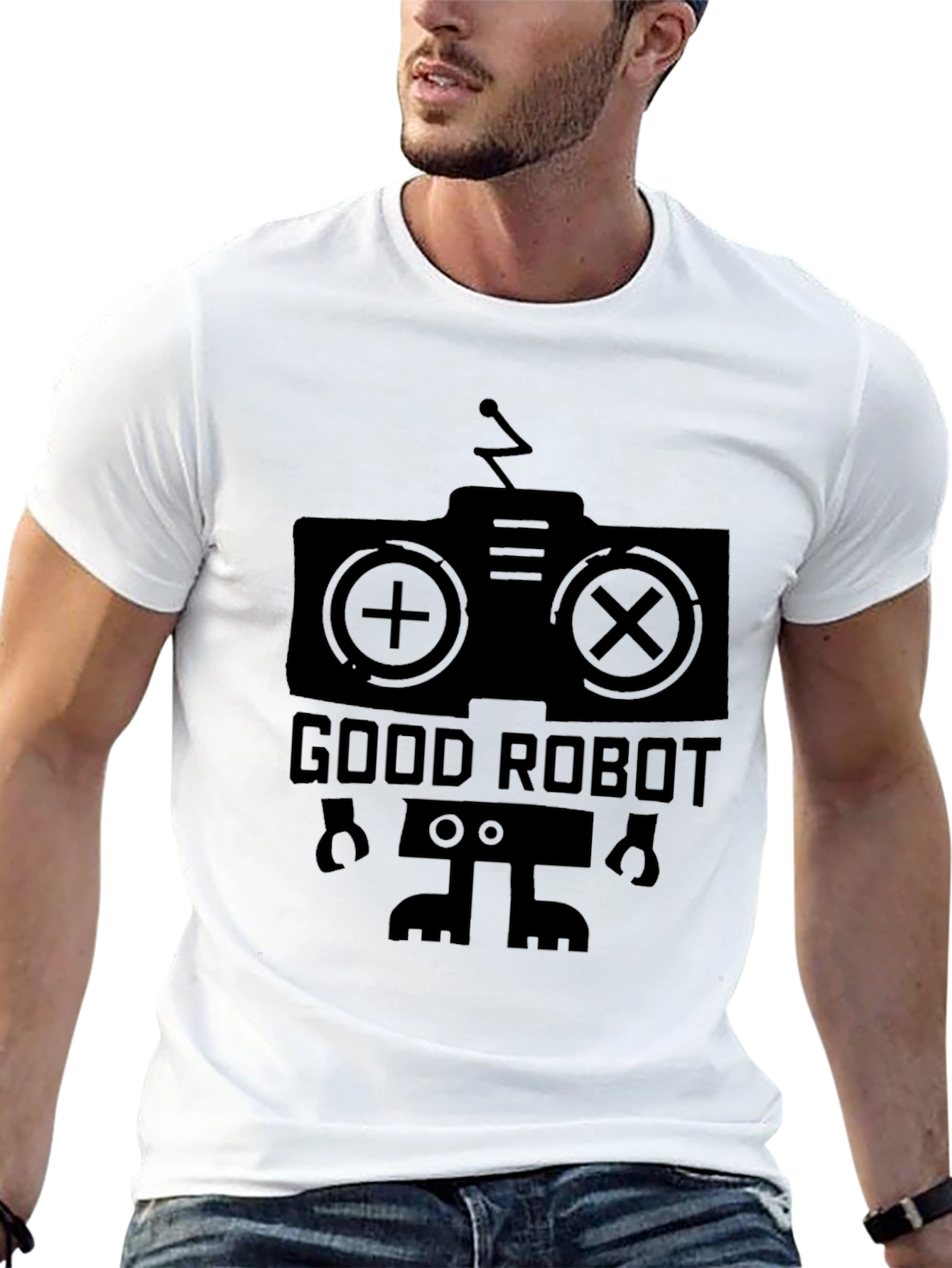 Good Robot Black Graphic Tee