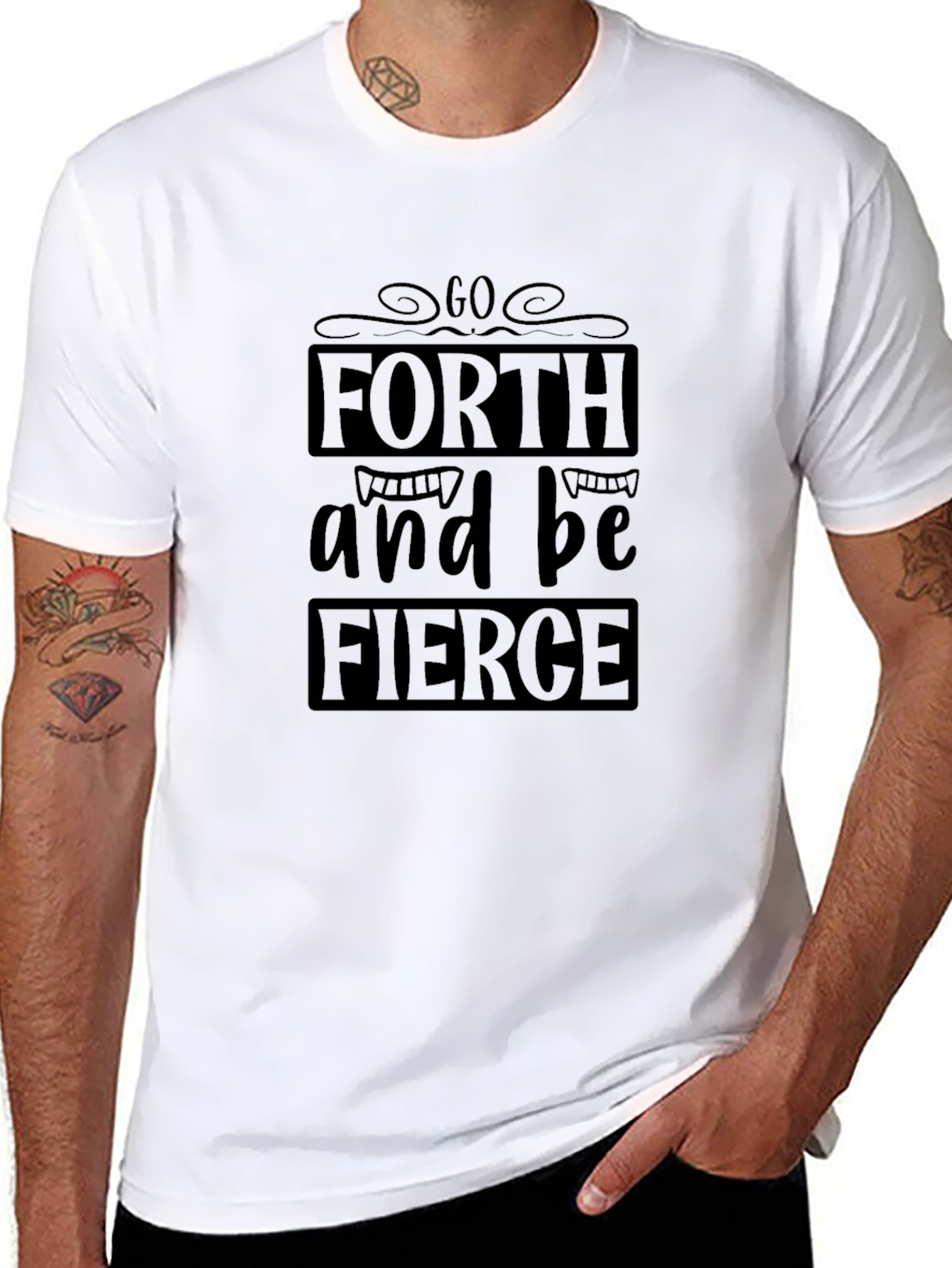 Go Forth & Be Fierce Black Graphic Tee
