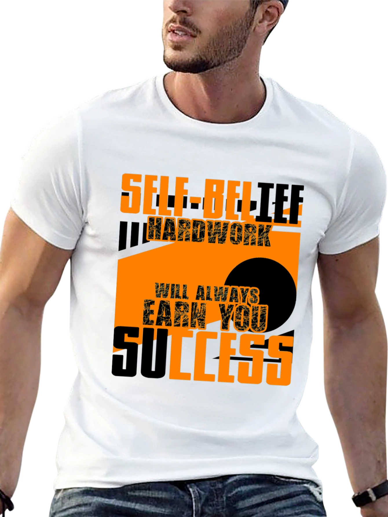Motivational T-Shirt: Self-Belief & Hard Work