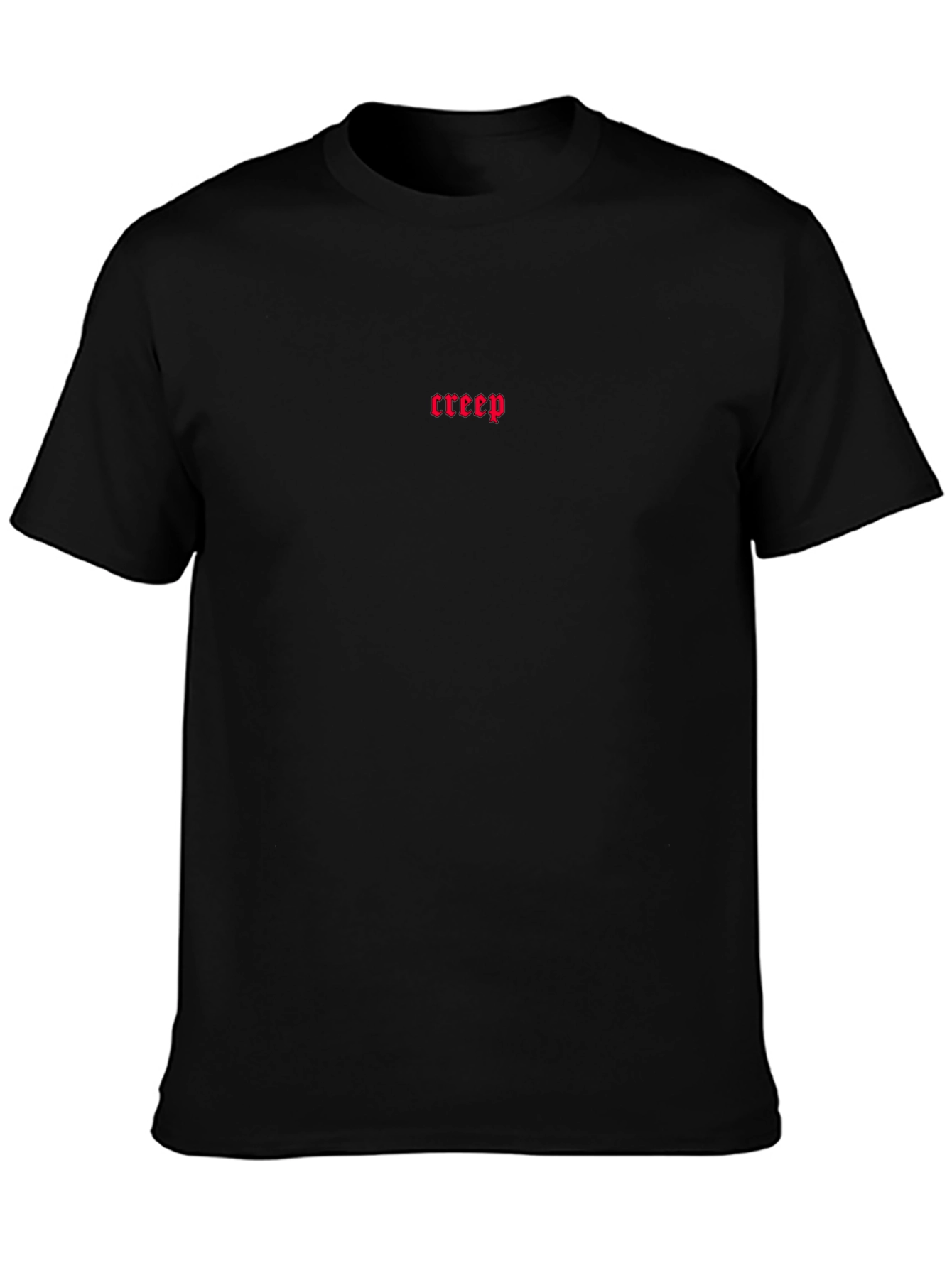 Creep Graphic Tee - Gothic Style Mens Black T-Shirt