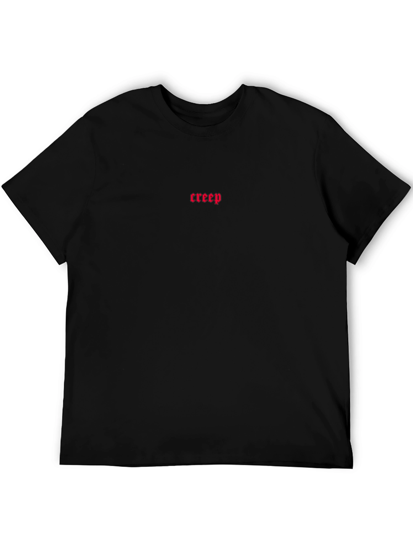 Creep Graphic Tee - Gothic Style Mens Black T-Shirt