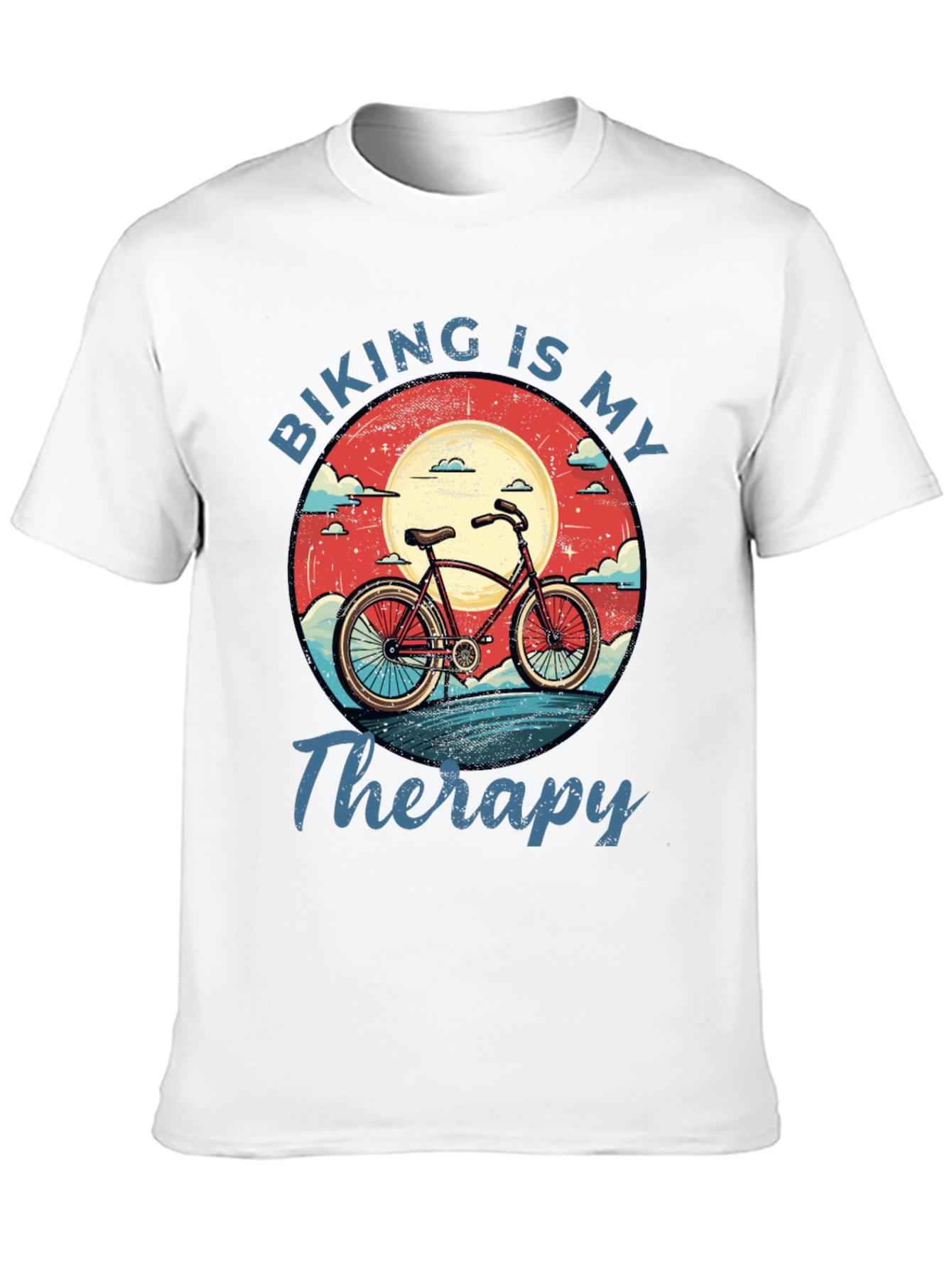 Biking is My Therapy Graphic T-Shirt
