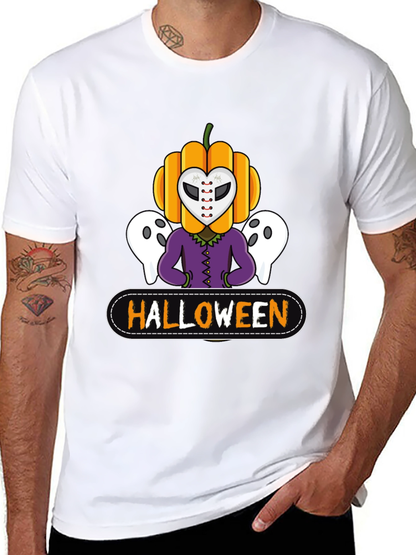 Halloween Pumpkin Mask T-Shirt