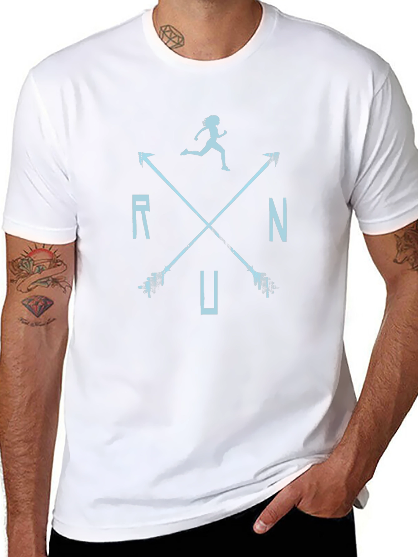 Run Arrow Graphic Tee - Black