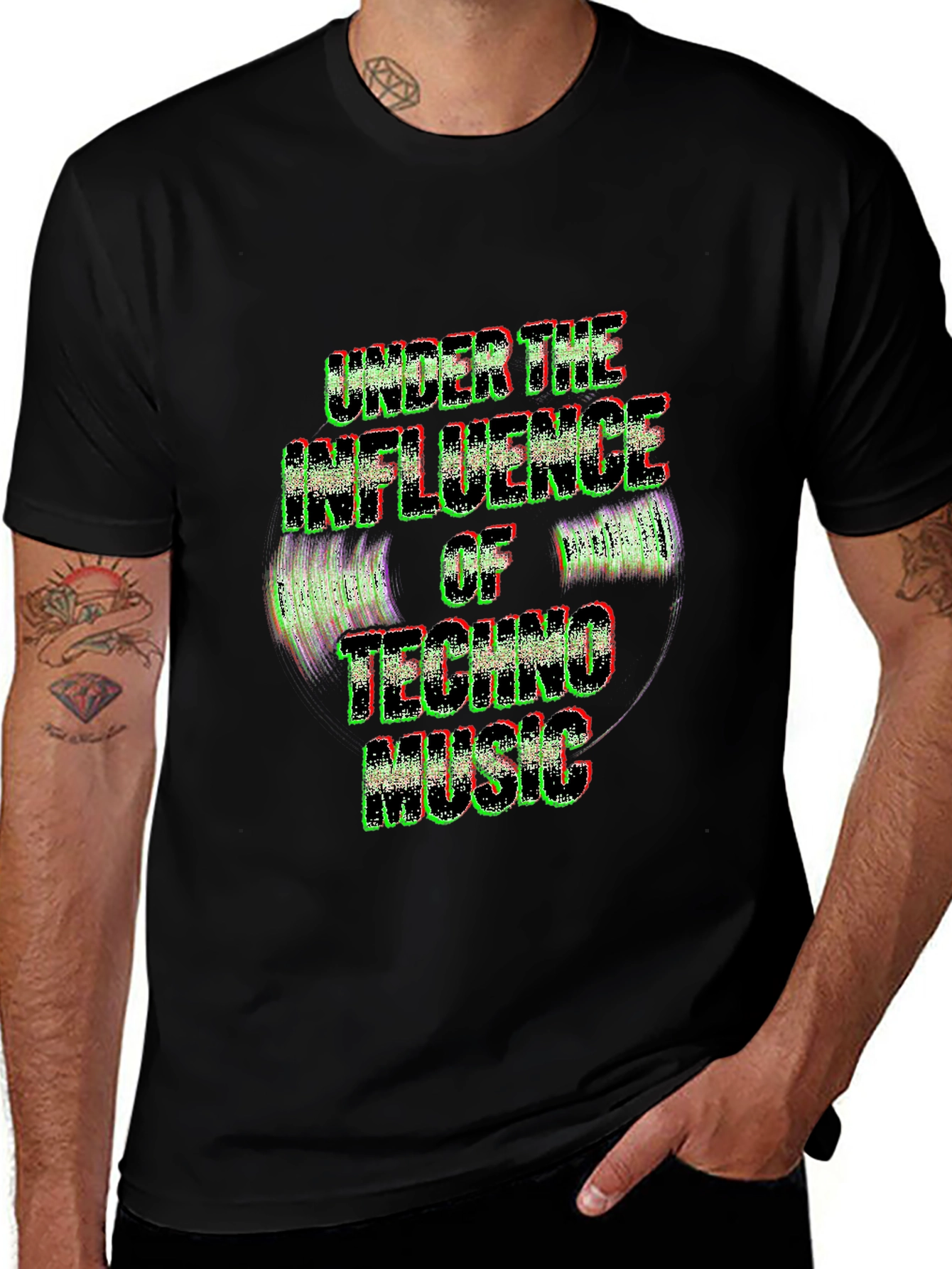 Techno Music Influence Black Tee