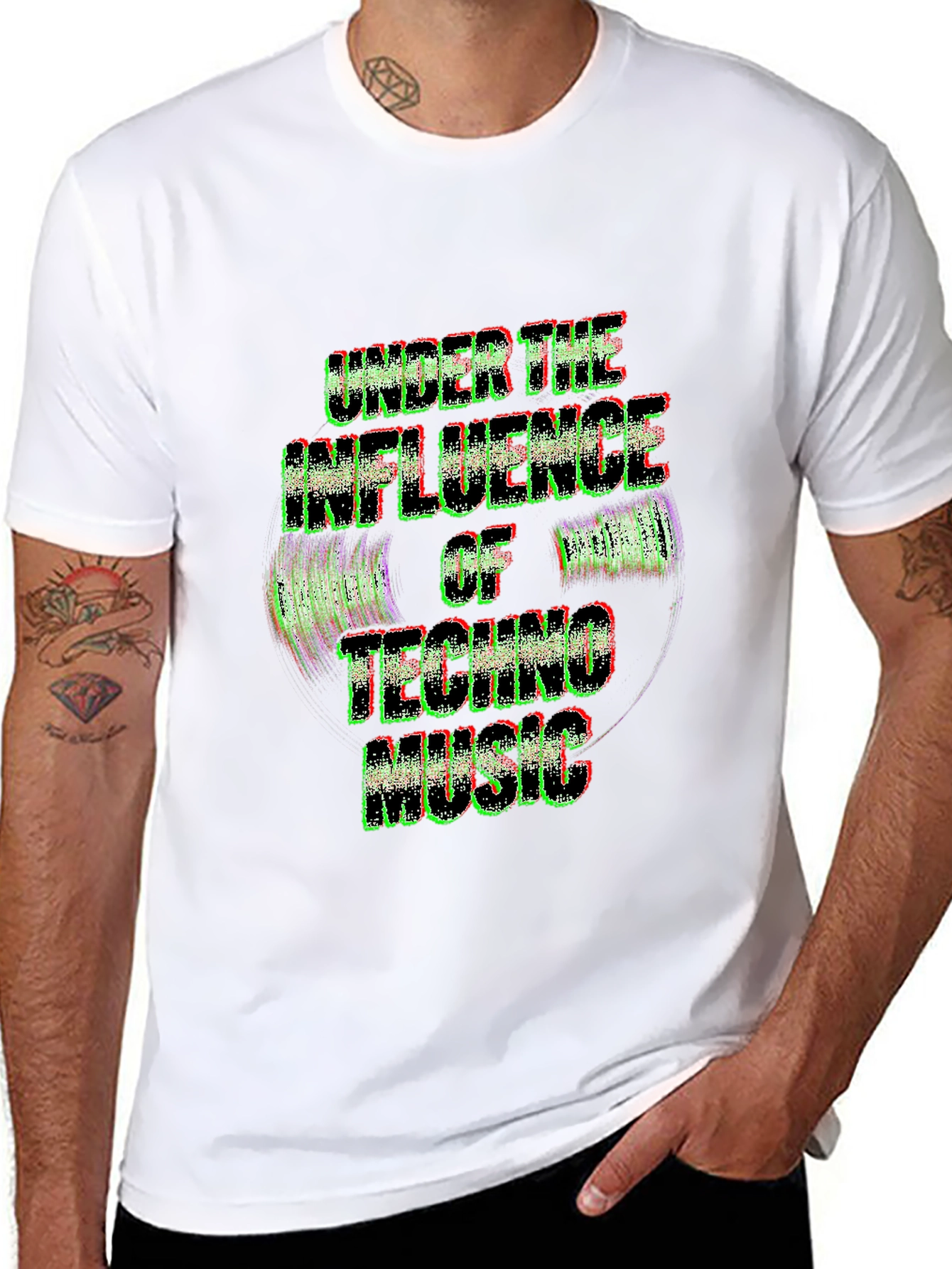 Techno Music Influence Black Tee