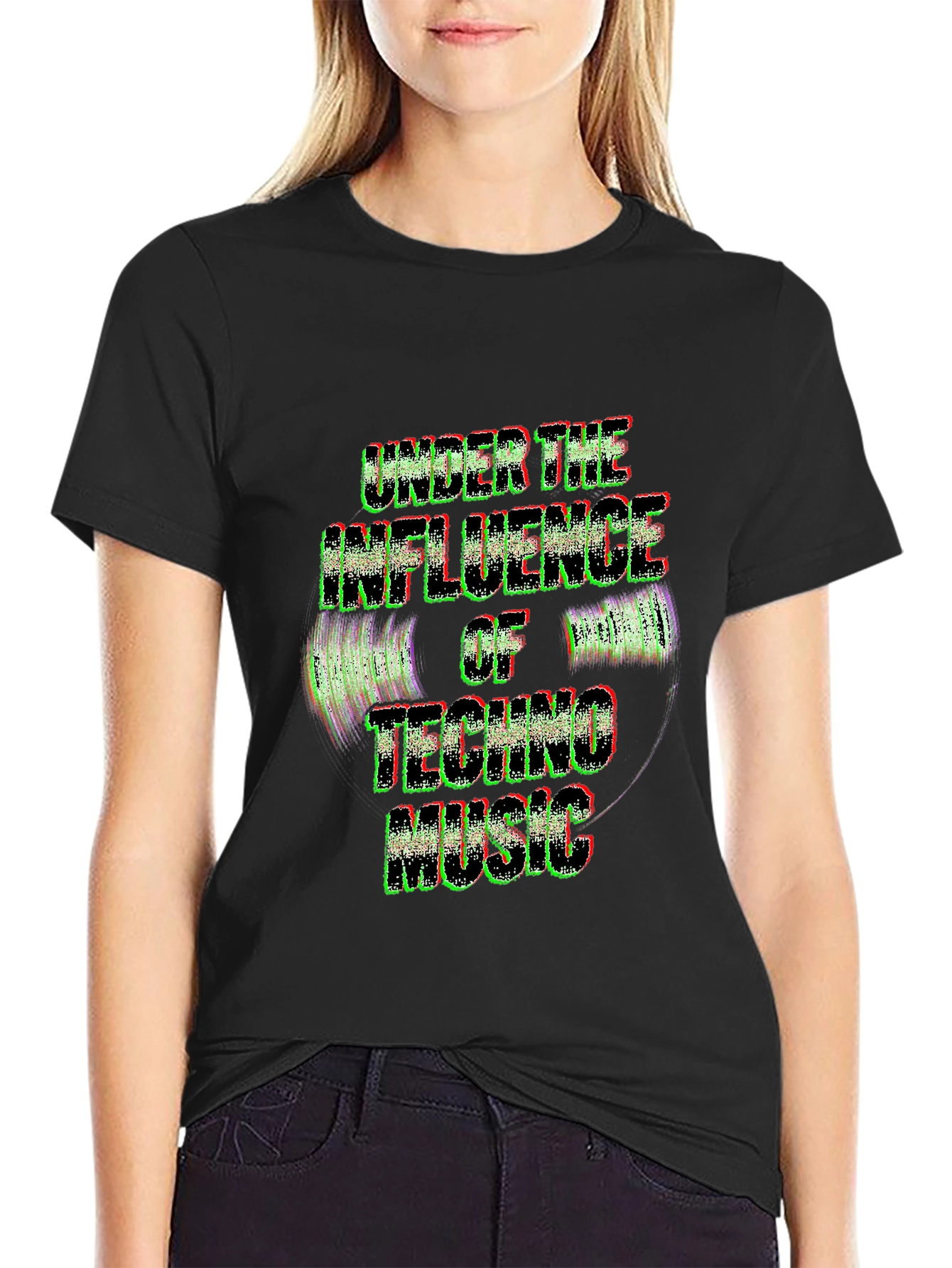 Techno Music Influence Black Tee