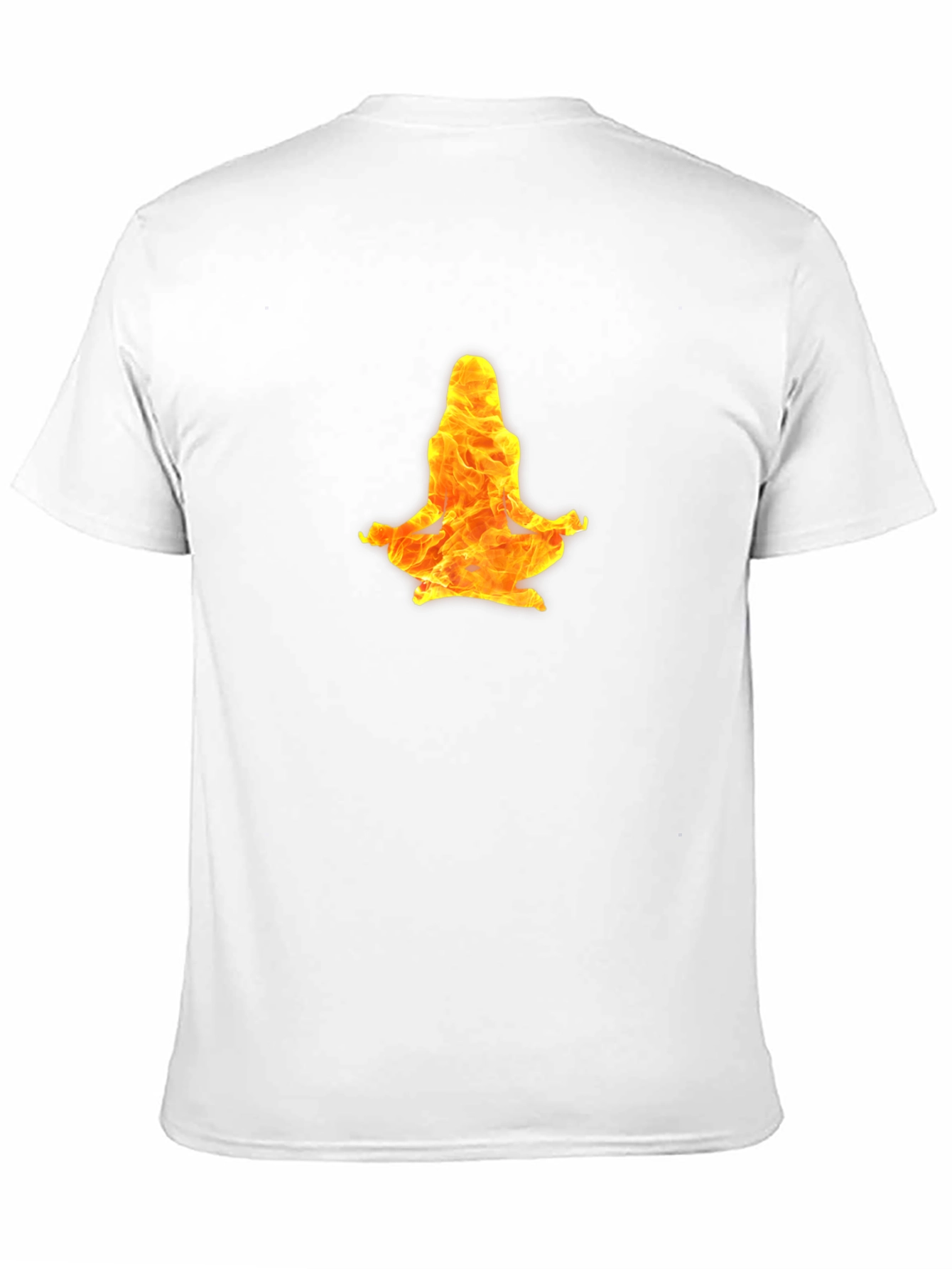 Fiery Yoga Meditation Tee - Black Cotton Blend