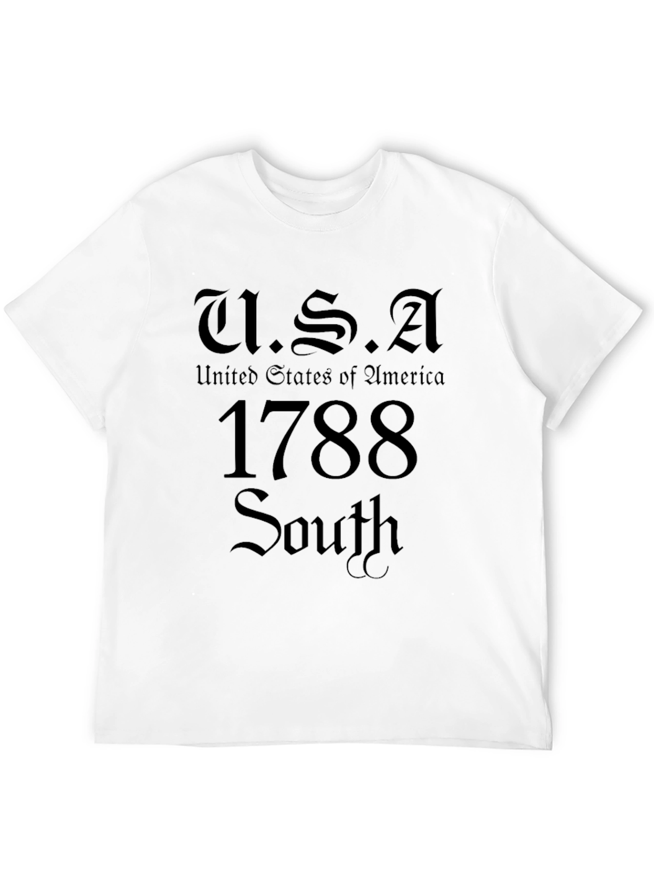 USA 1788 South Black Graphic T-Shirt