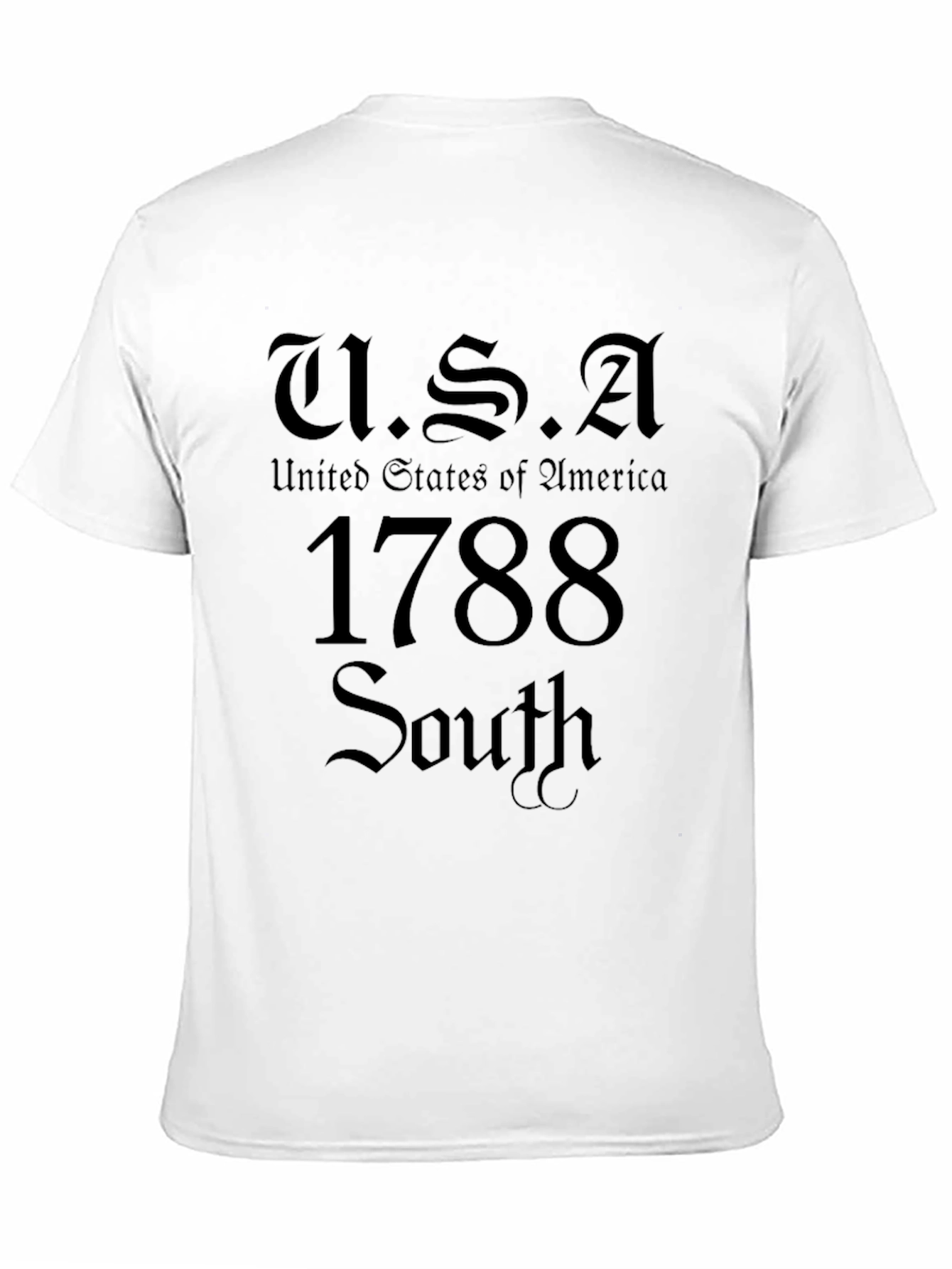 USA 1788 South Black Graphic T-Shirt