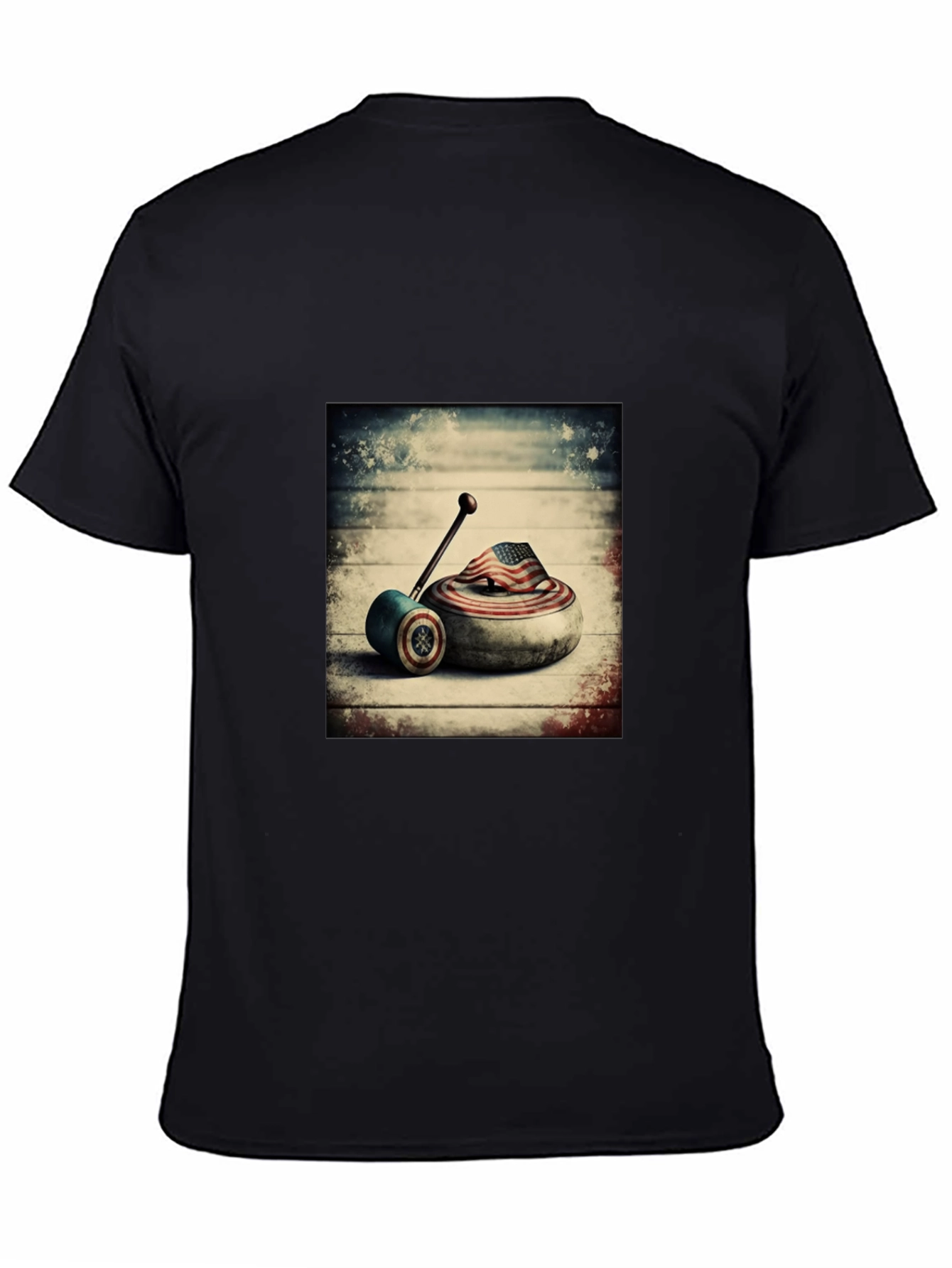 USA Curling Stone Graphic T-Shirt