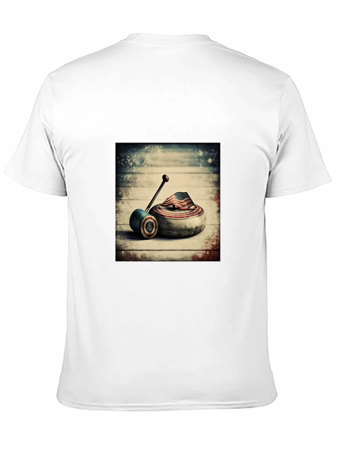 USA Curling Stone Graphic T-Shirt