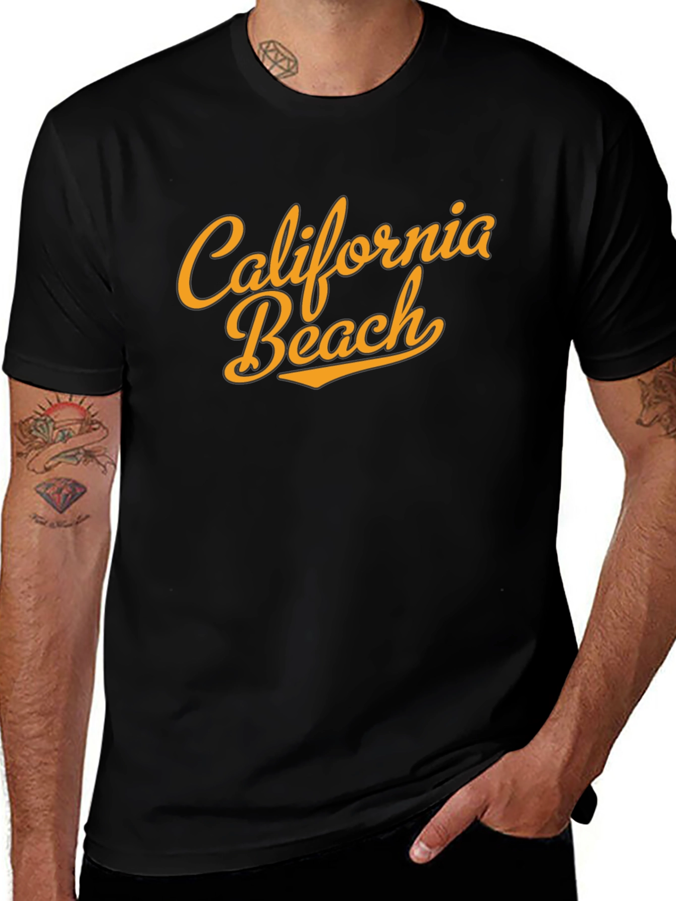 California Beach Graphic Tee - Black