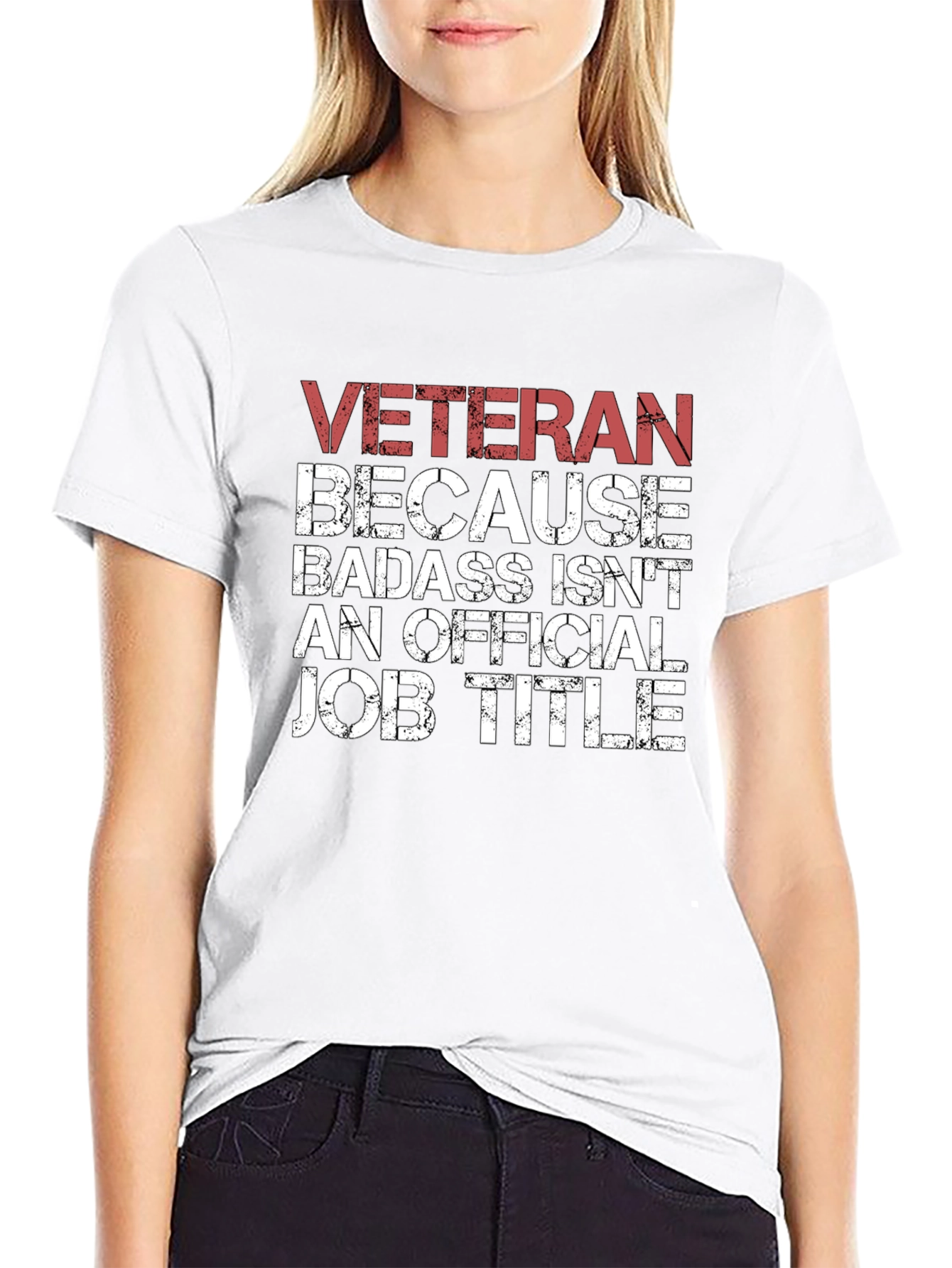 Veteran Badass Job Title Graphic T-Shirt