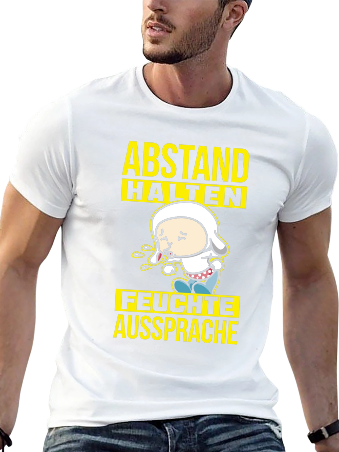 Abstand Halten T-Shirt - Funny German Social Distancing Tee