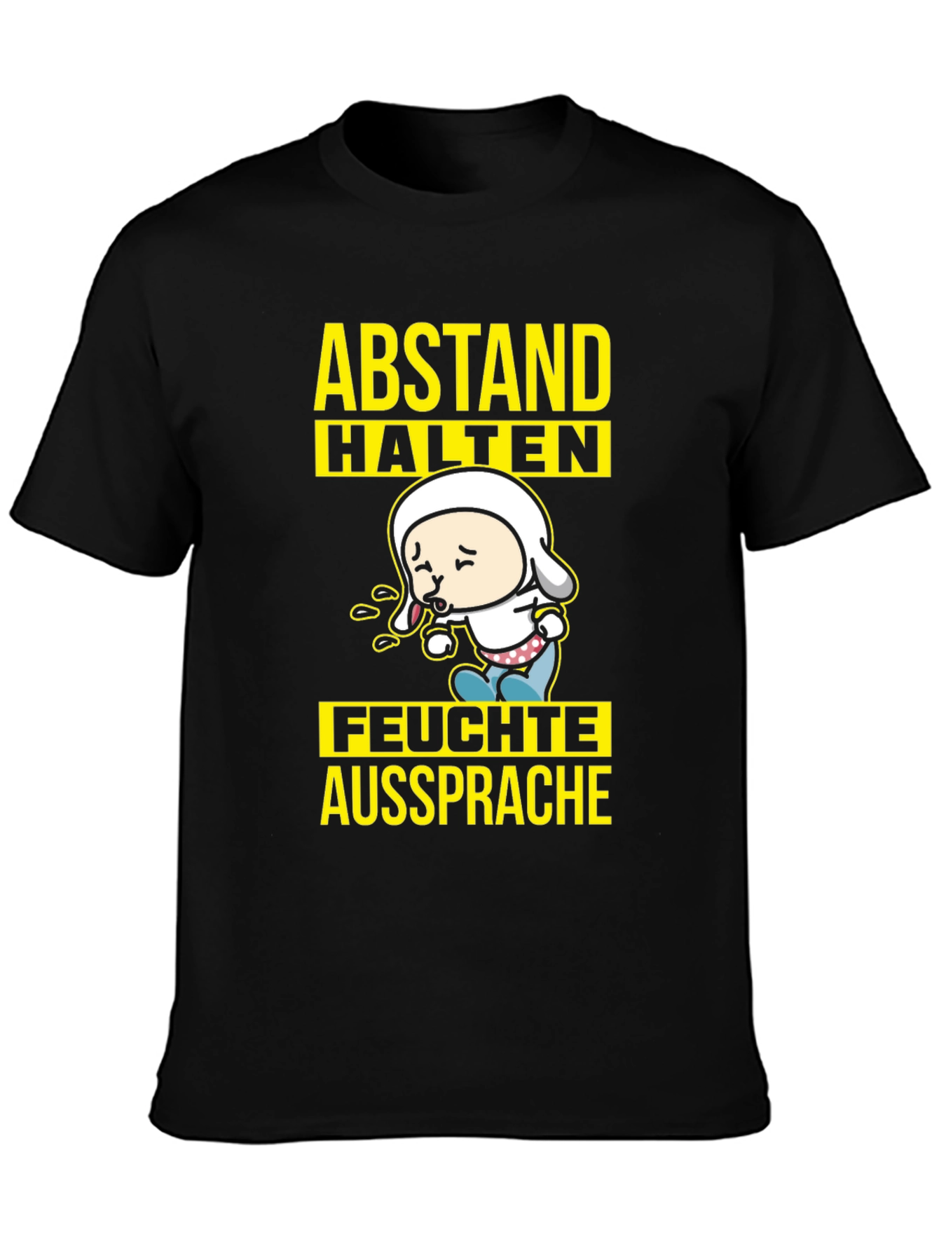 Abstand Halten T-Shirt - Funny German Social Distancing Tee