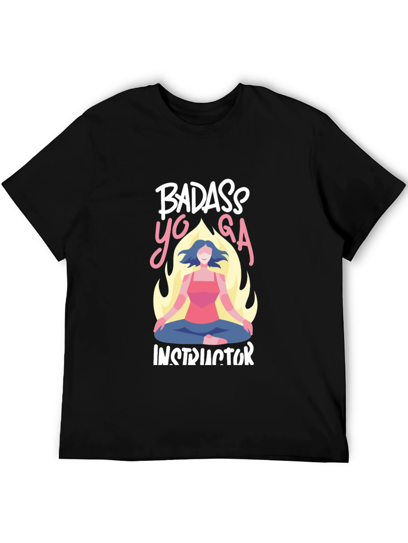 Badass Yoga Instructor Graphic T-Shirt