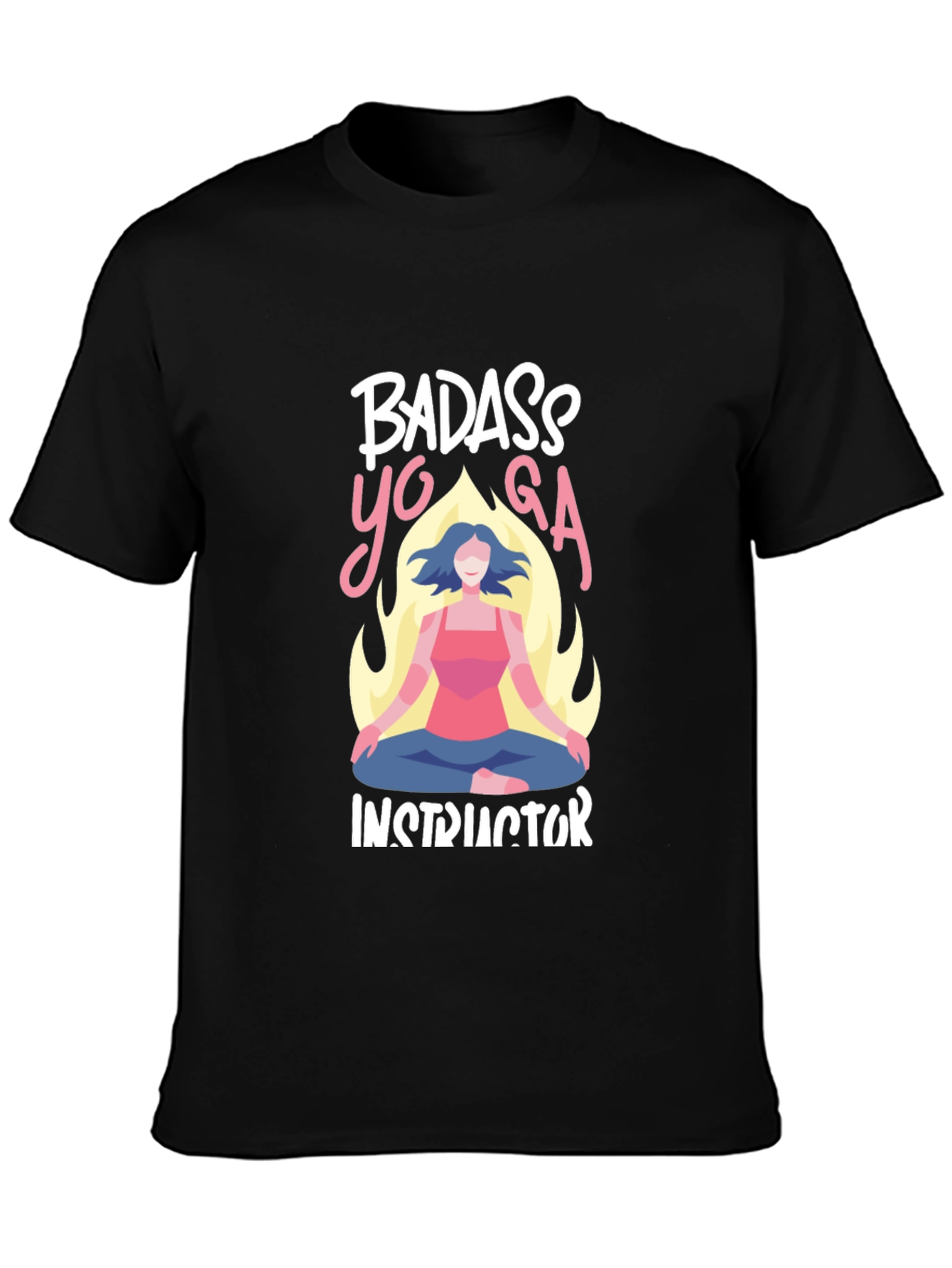Badass Yoga Instructor Graphic T-Shirt