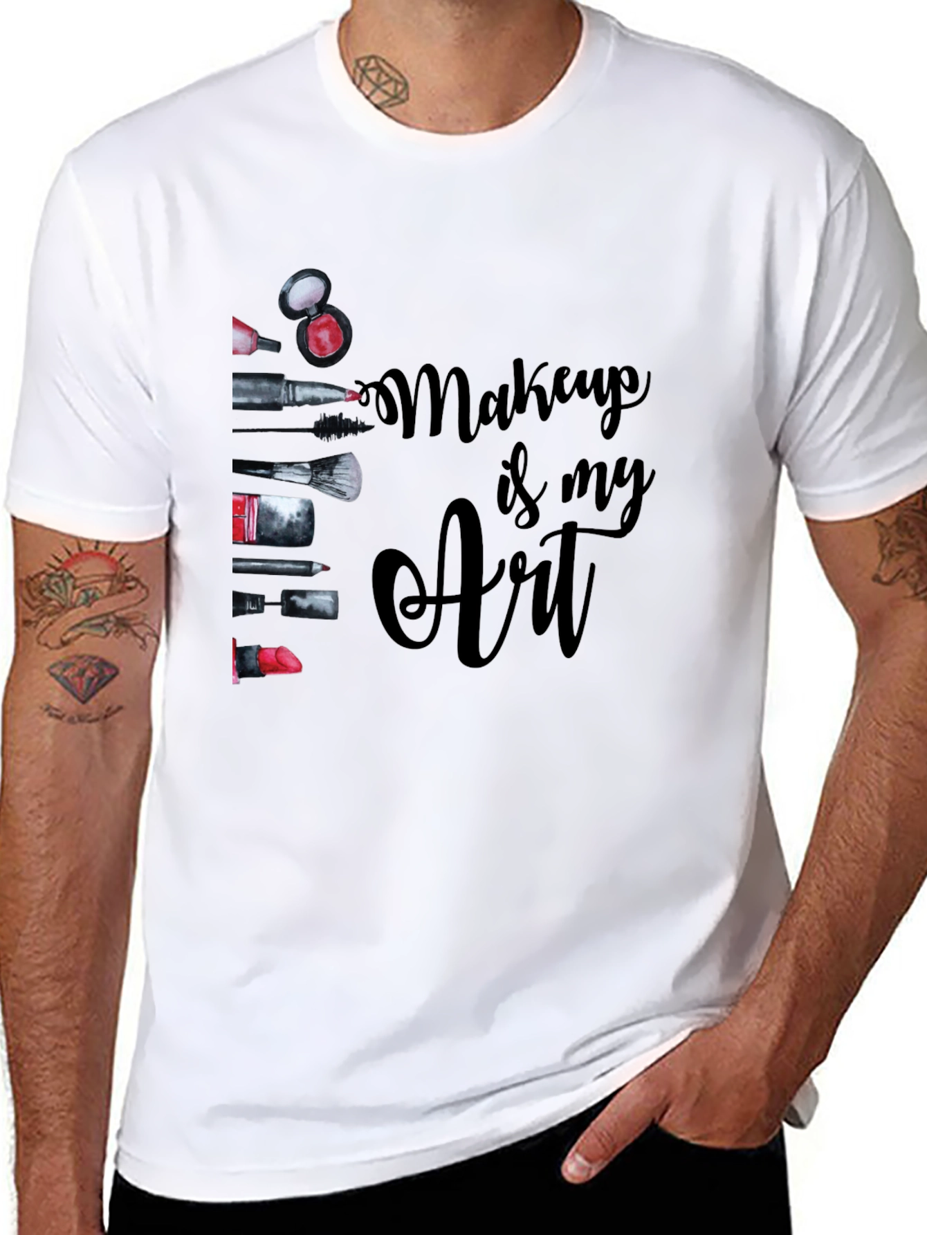 Makeup Is My Art Black Graphic T-Shirt