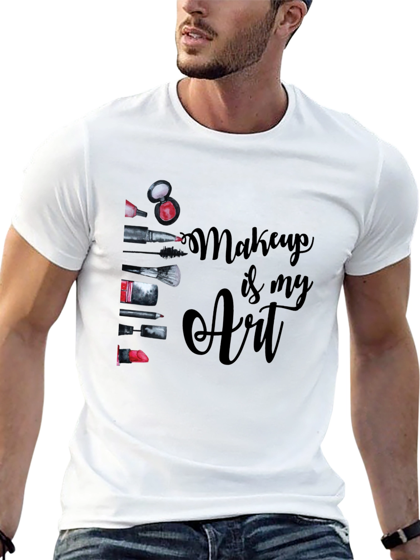 Makeup Is My Art Black Graphic T-Shirt