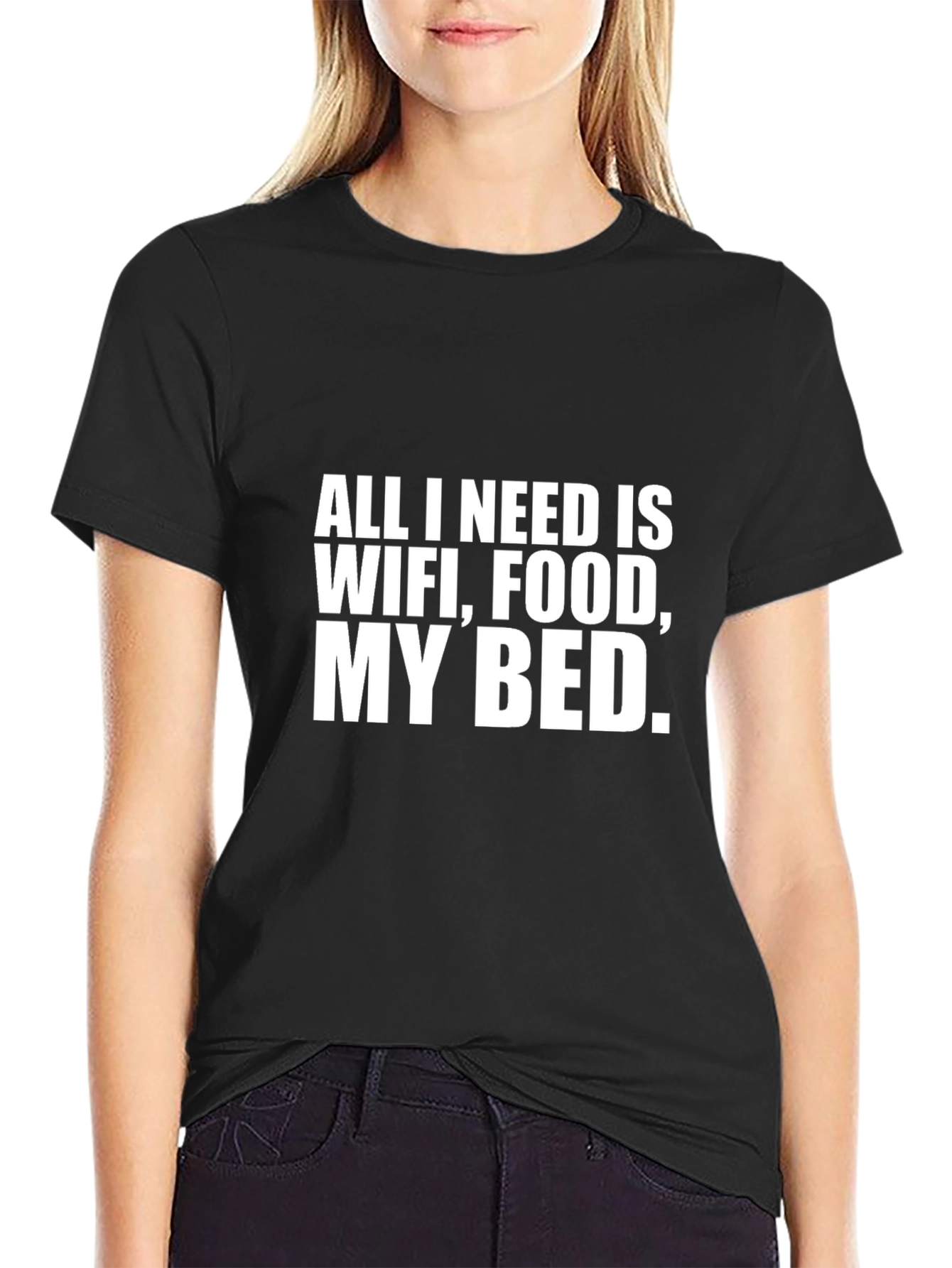 Wifi Food Bed T-Shirt - Funny Novelty Tee