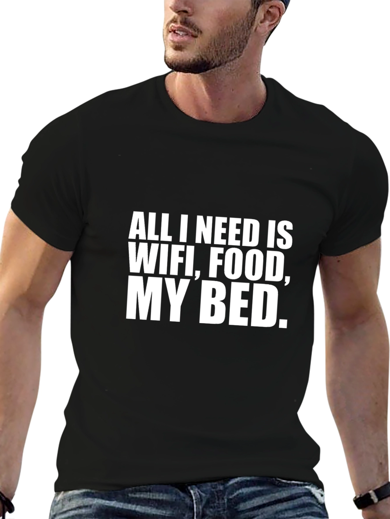 Wifi Food Bed T-Shirt - Funny Novelty Tee
