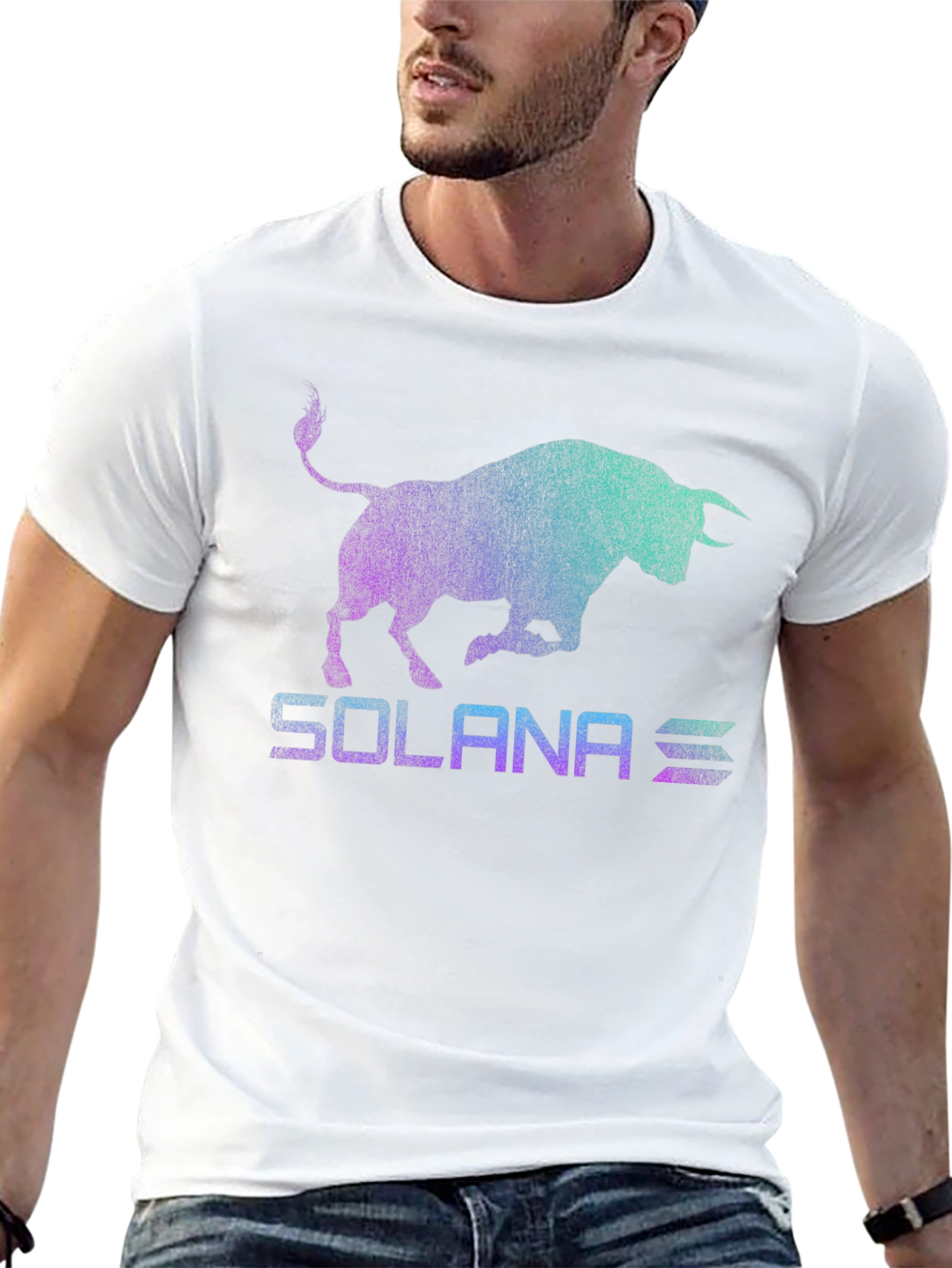 Solana Bull Logo Graphic Tee - Black