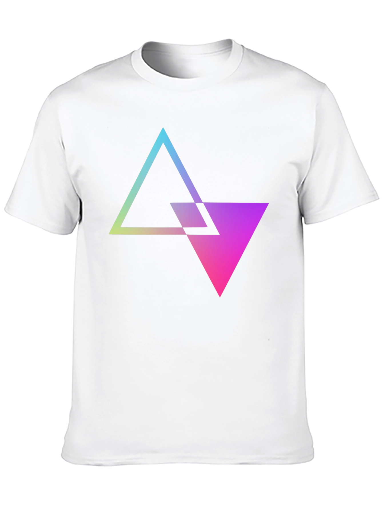 Geometric Gradient Triangle Tee