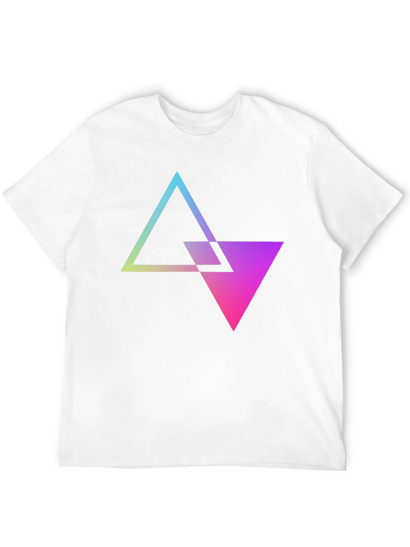 Geometric Gradient Triangle Tee