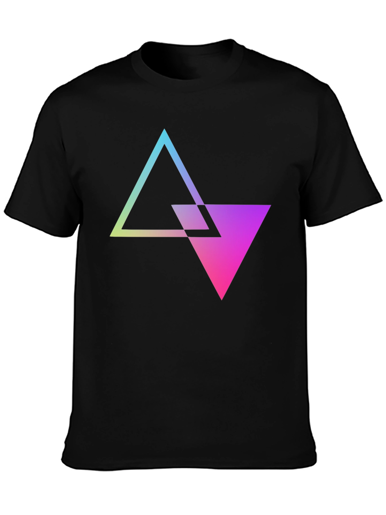 Geometric Gradient Triangle Tee