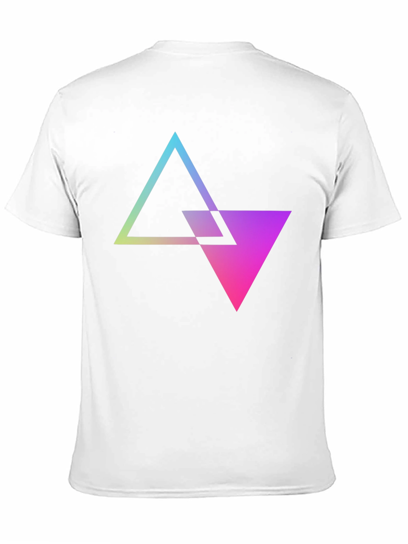 Geometric Gradient Triangle Tee