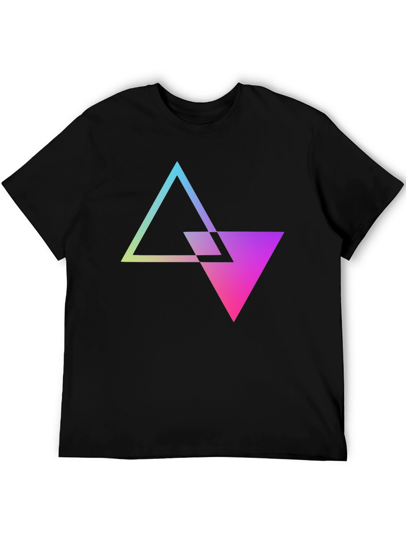 Geometric Gradient Triangle Tee