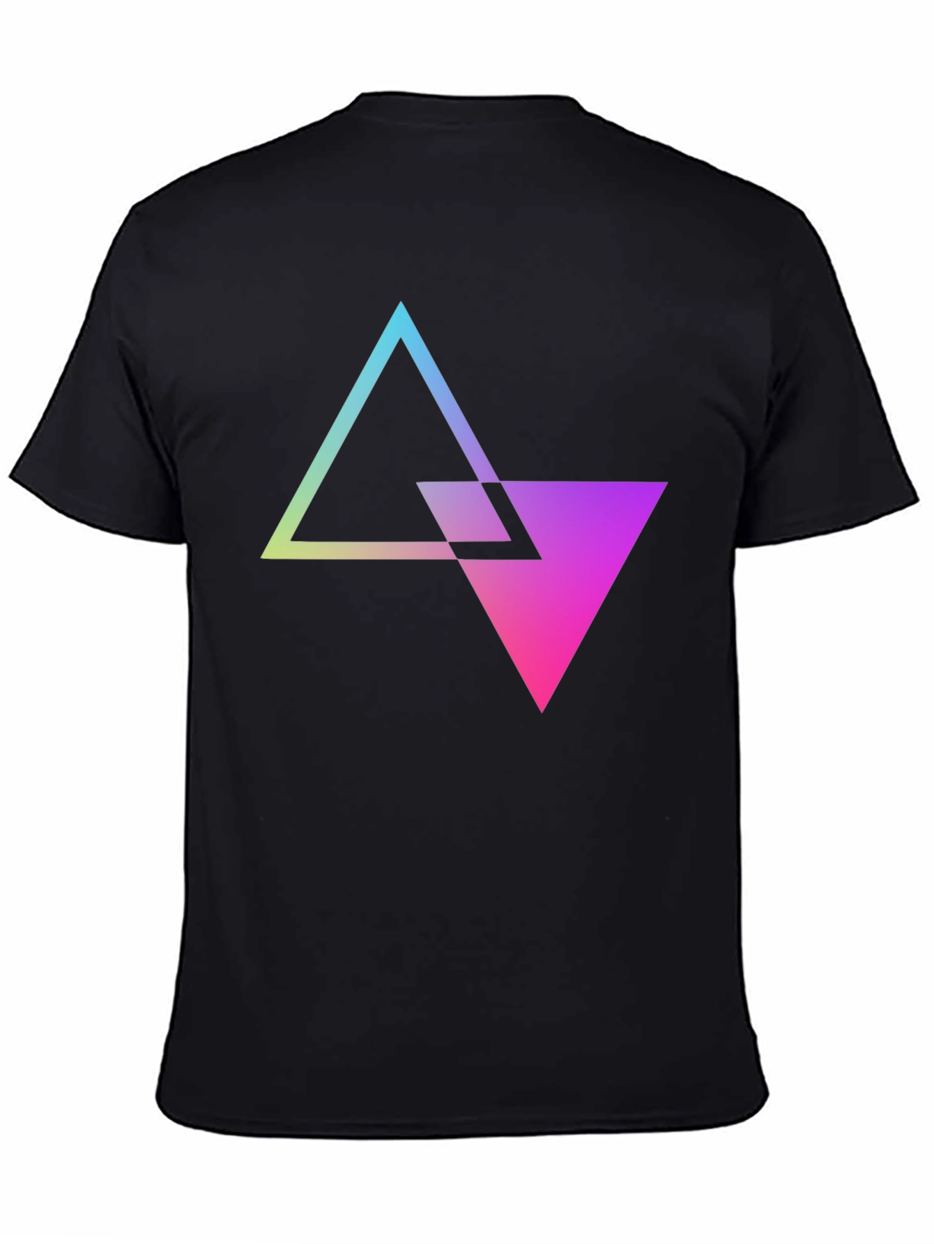 Geometric Gradient Triangle Tee