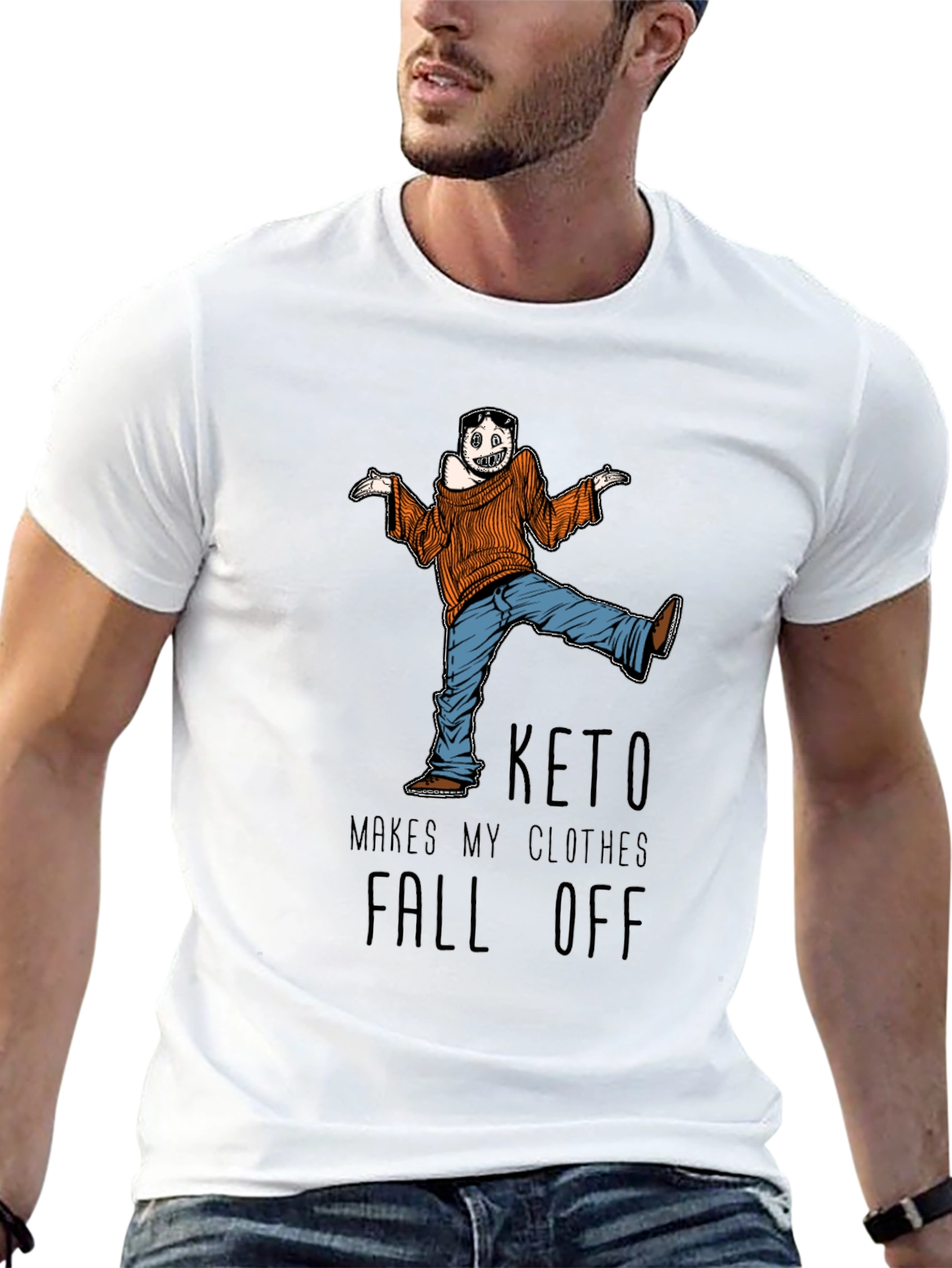 Keto Makes My Clothes Fall Off Mens Graphic Tee