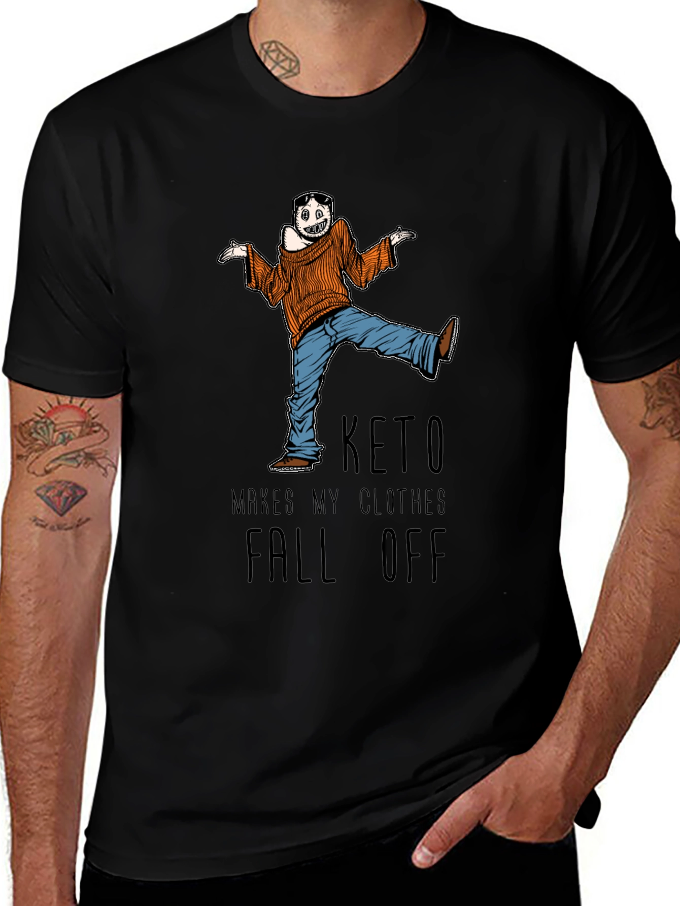 Keto Makes My Clothes Fall Off Mens Graphic Tee