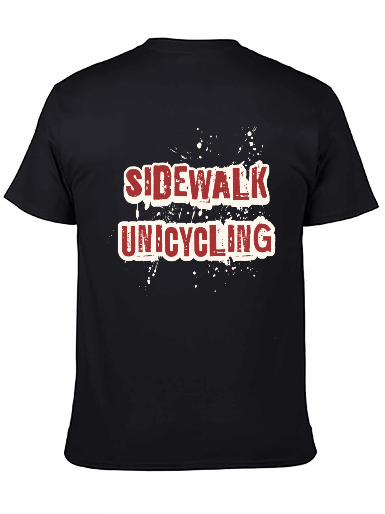 Sidewalk Unicycling Black Tee
