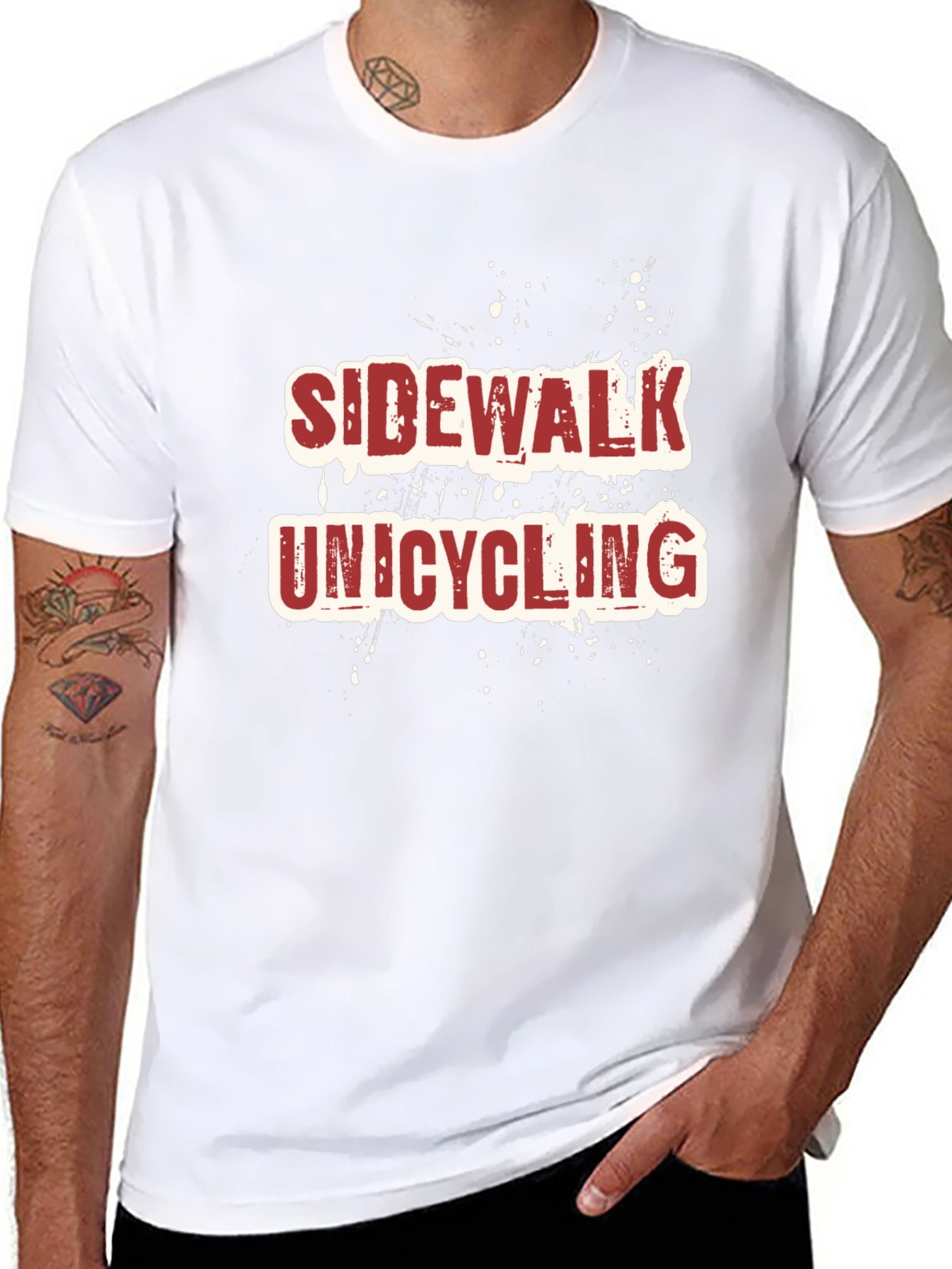 Sidewalk Unicycling Black Tee