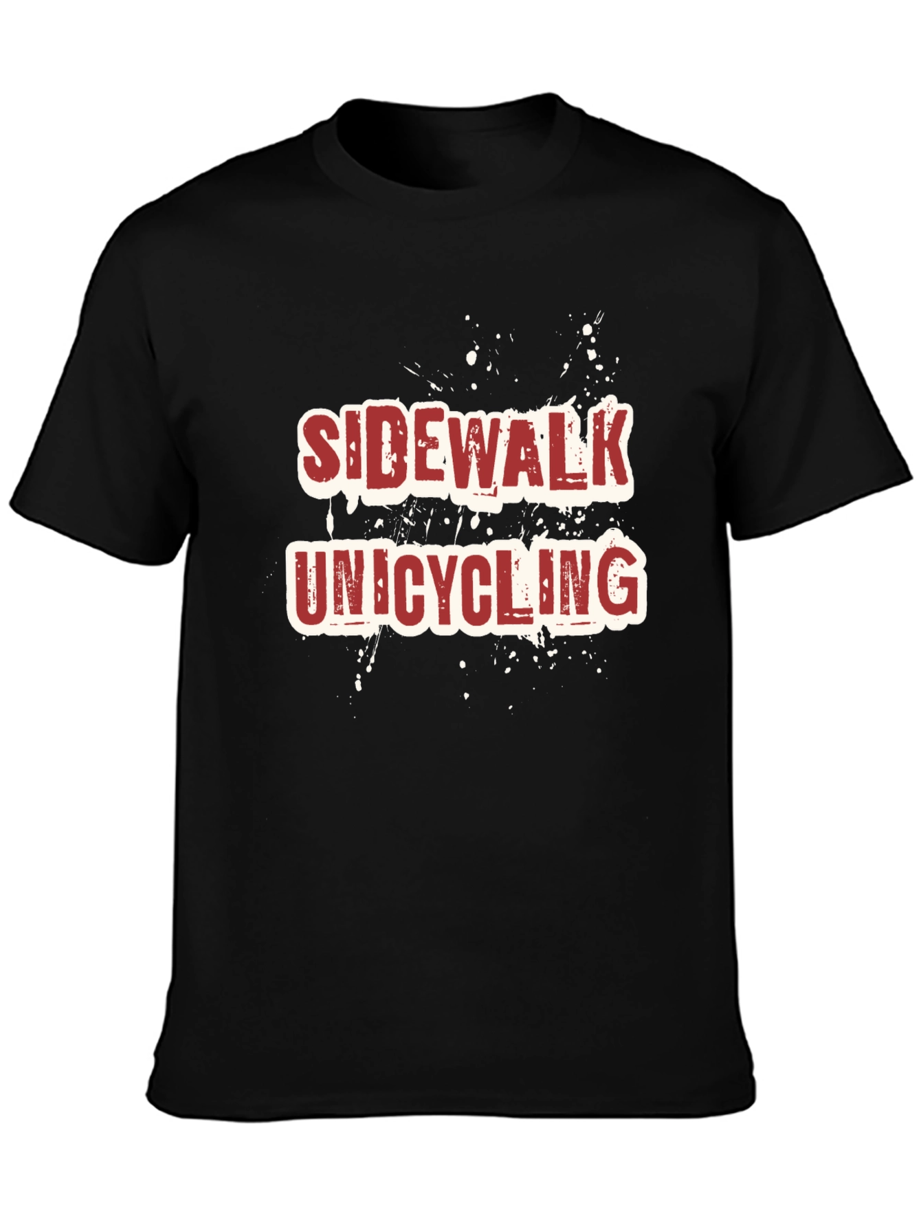 Sidewalk Unicycling Black Tee